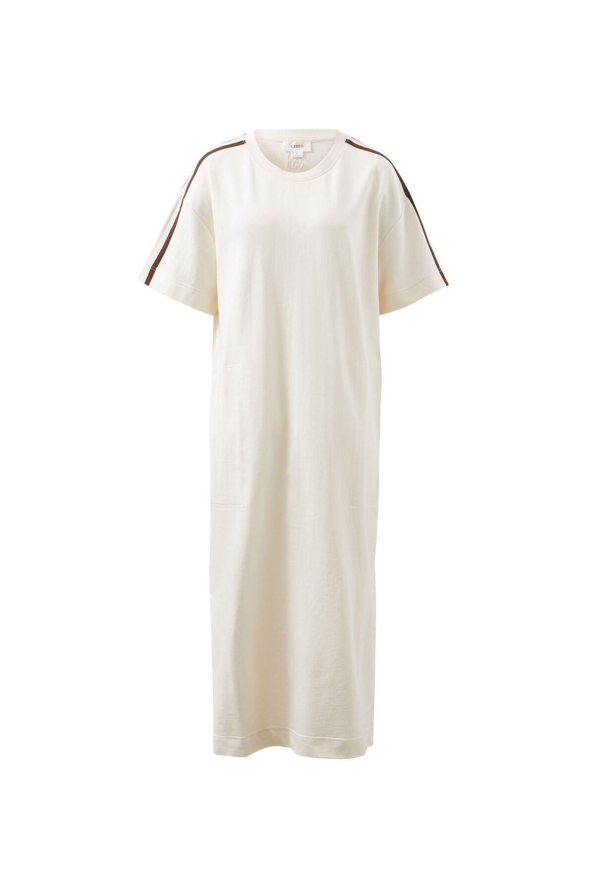 Charlotte Midi Terry Dress (Winter White Side Stripe) - Something For Me​​