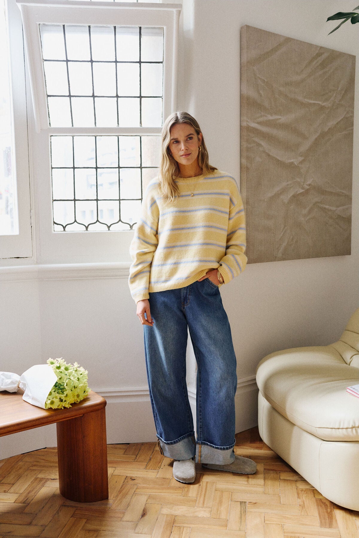 Clem Knit Pullover (Butter Stripe) - Something For Me​​