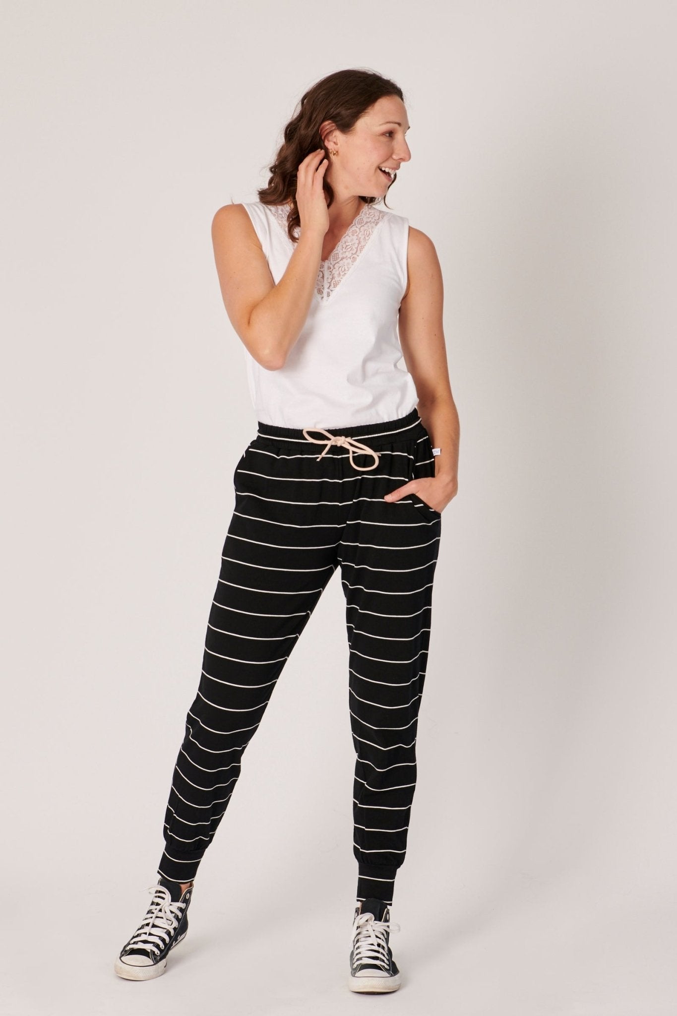CTL Everyday Pant (Black/White Stripe) - Something For Me​​