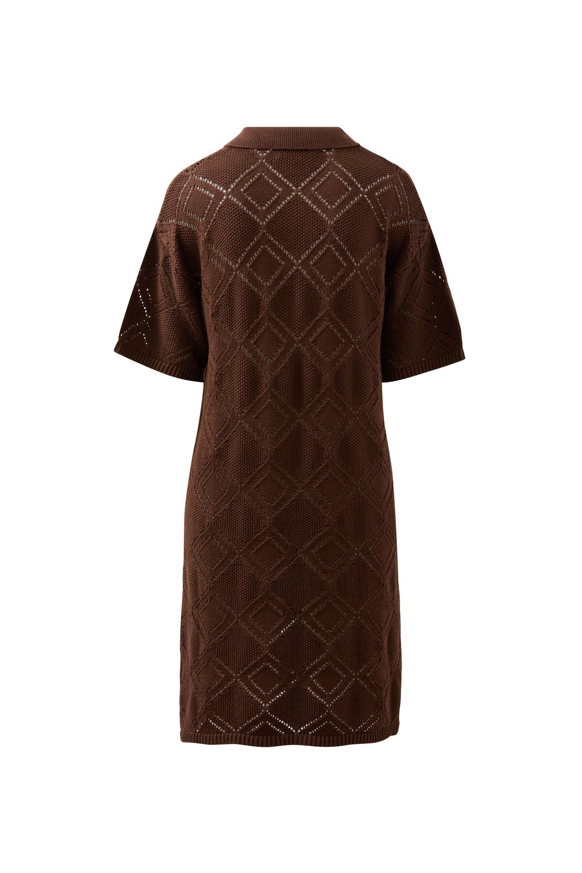 Daisy Diamond Knit Mini Dress (Chocolate) - Something For Me​​