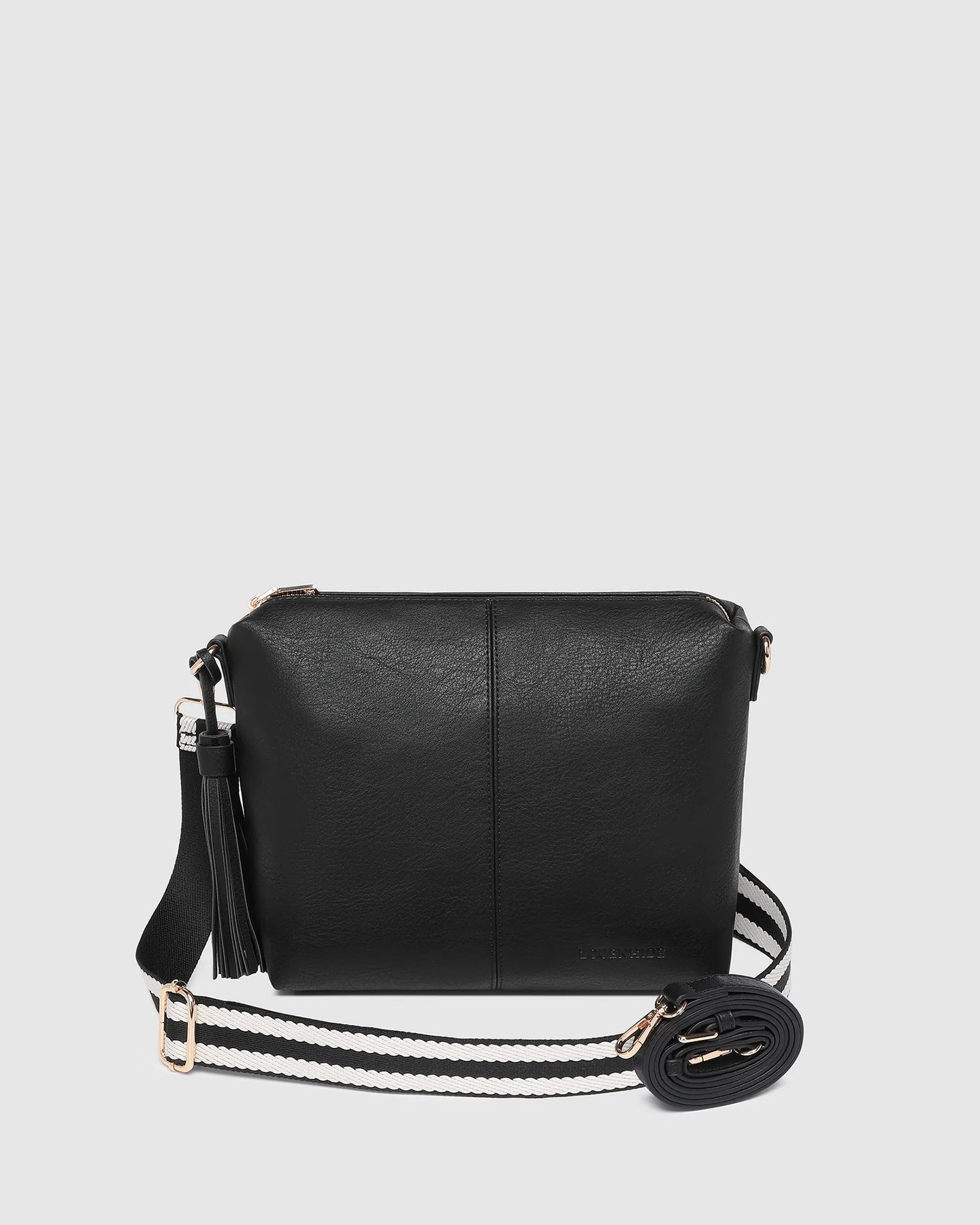 Daisy Stripe Crossbody Bag (Black) - Something For Me​​