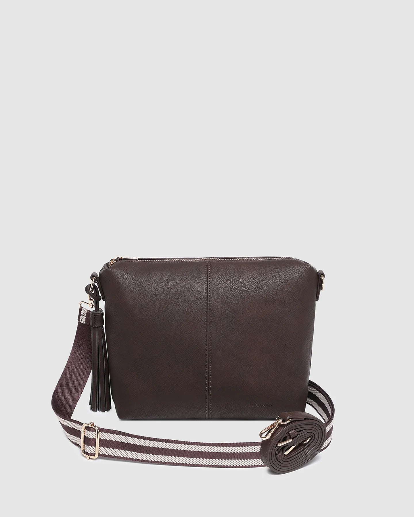 Daisy Stripe Crossbody Bag (Chocolate) - Something For Me​​