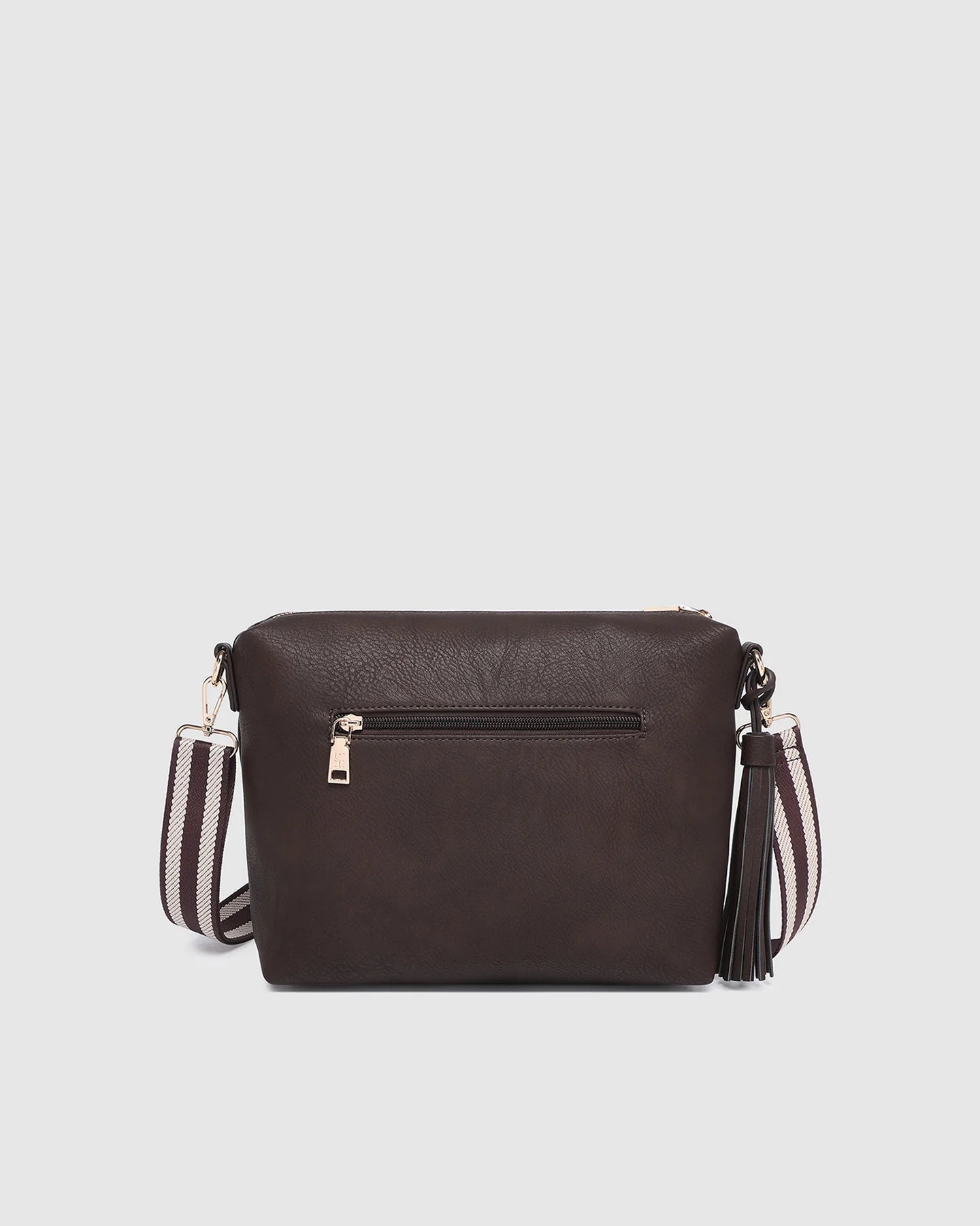 Daisy Stripe Crossbody Bag (Chocolate) - Something For Me​​