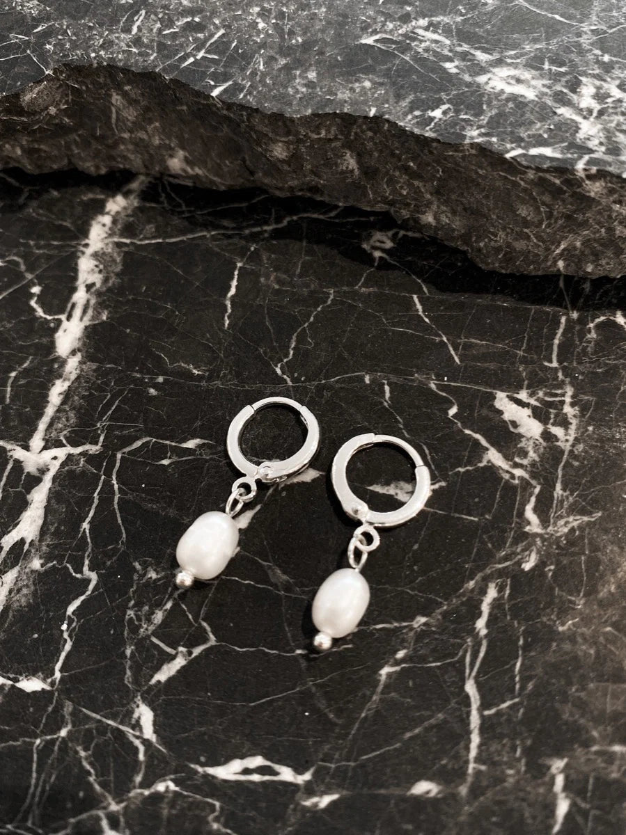 Daphne Silver Plated Pearl Earrings - Something For Me​​