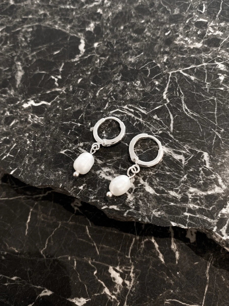 Daphne Silver Plated Pearl Earrings - Something For Me​​