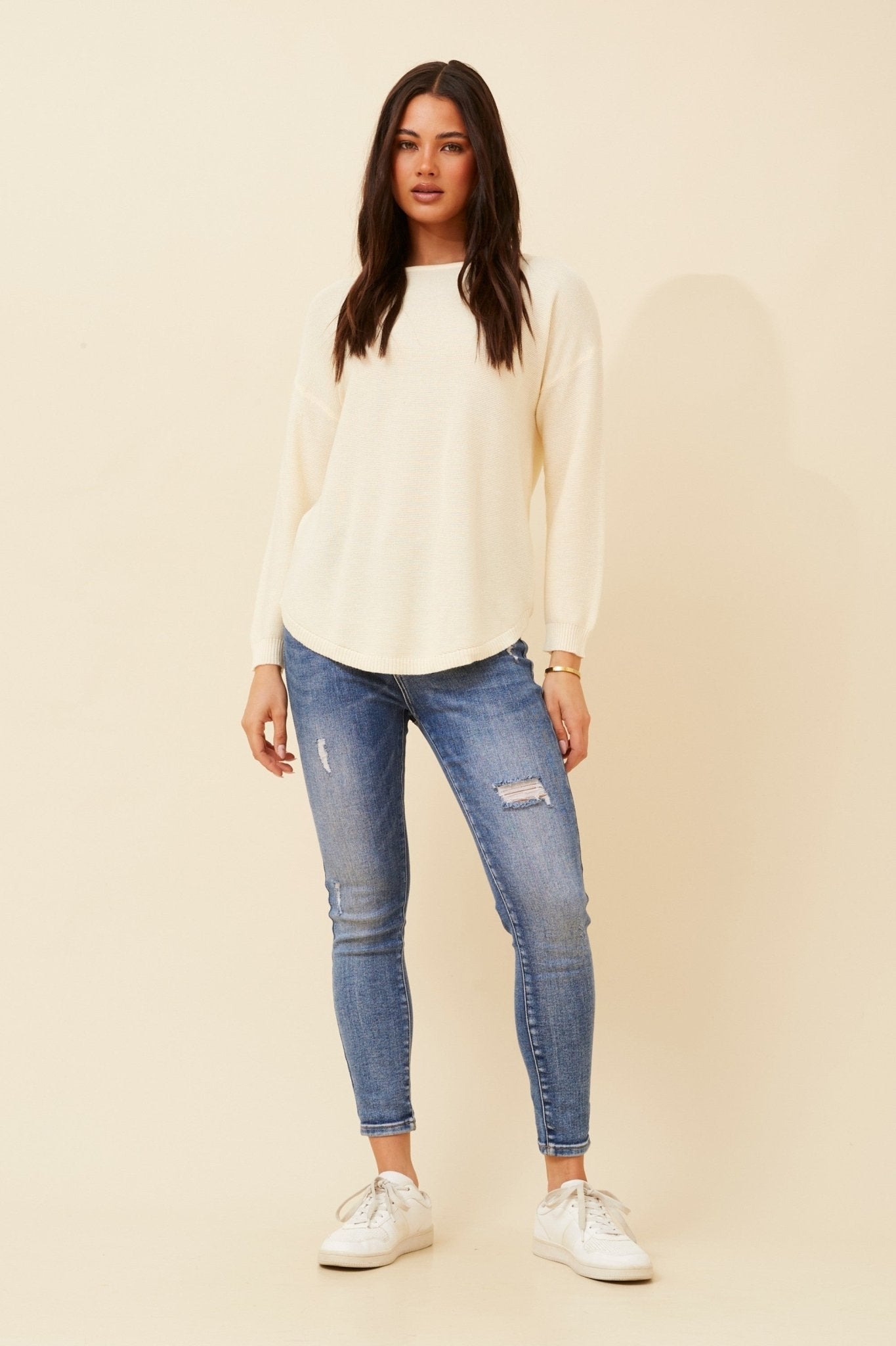 Daryle Solid Knit Jumper (Lemon) - Something For Me​​