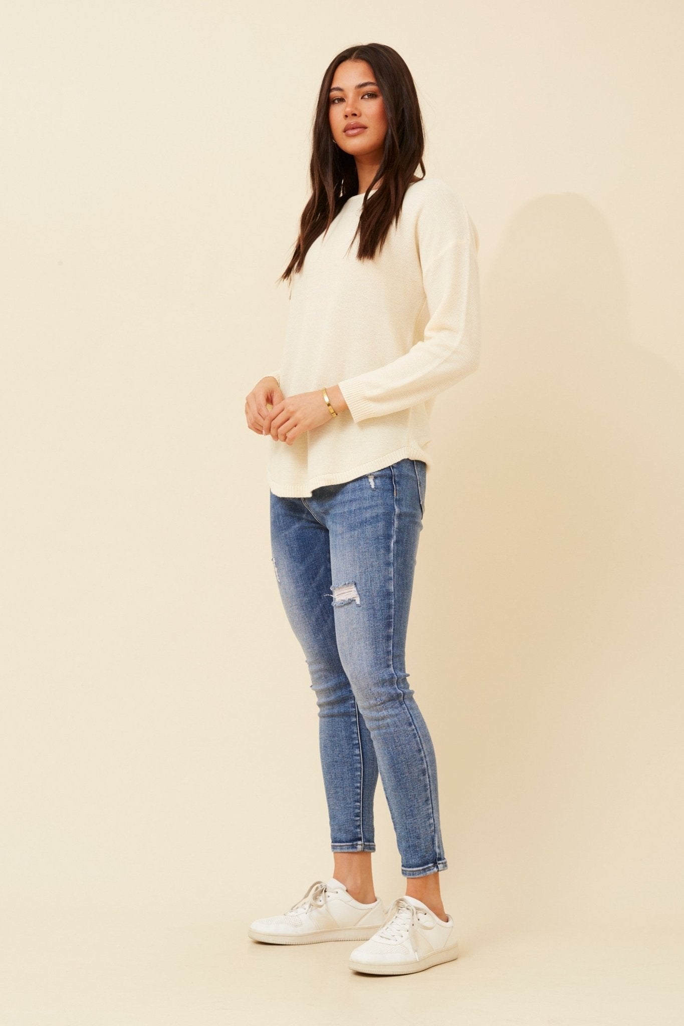Daryle Solid Knit Jumper (Lemon) - Something For Me​​