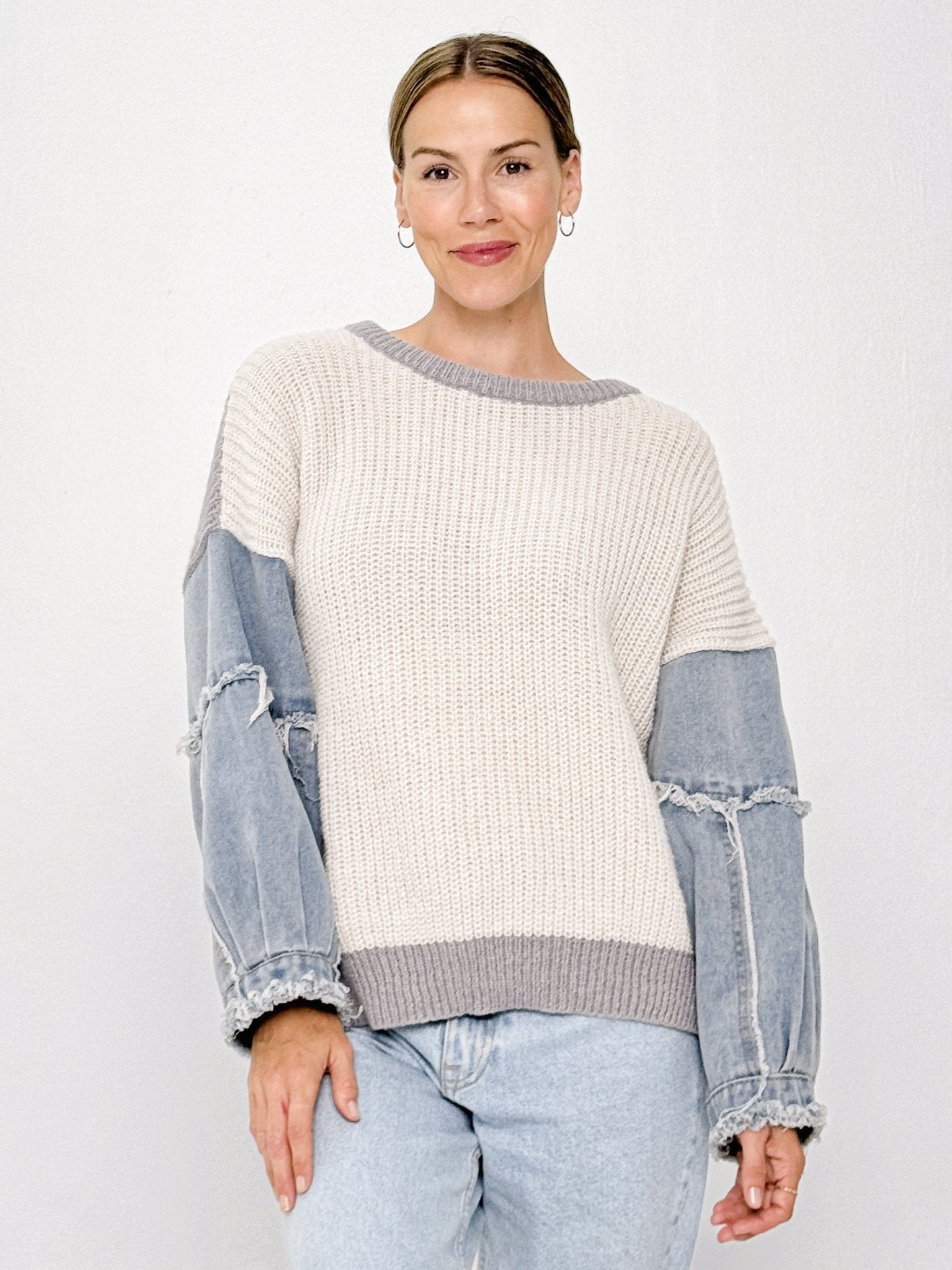 Denim Sleeved Knit - Something For Me​​