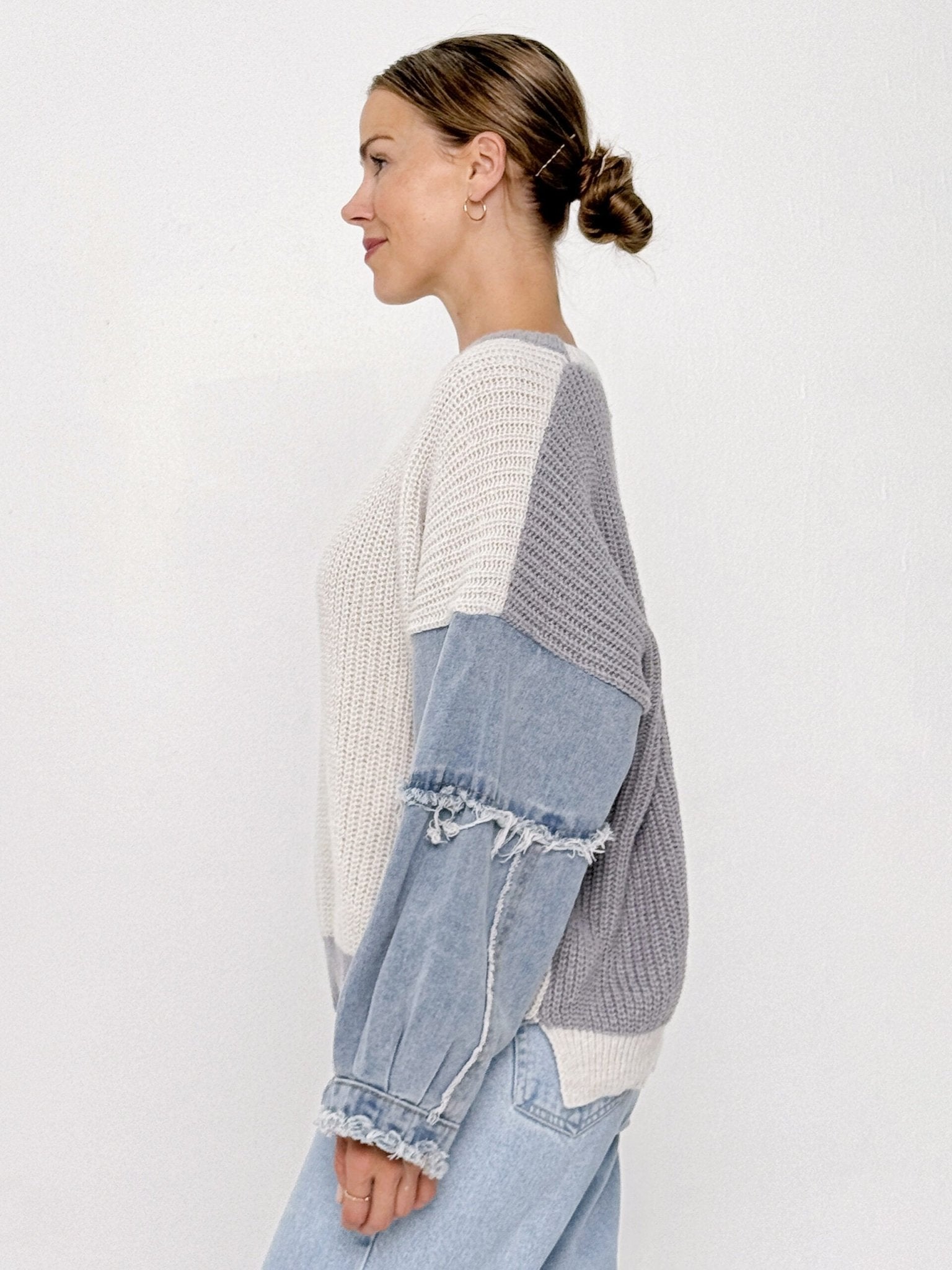 Denim Sleeved Knit - Something For Me​​