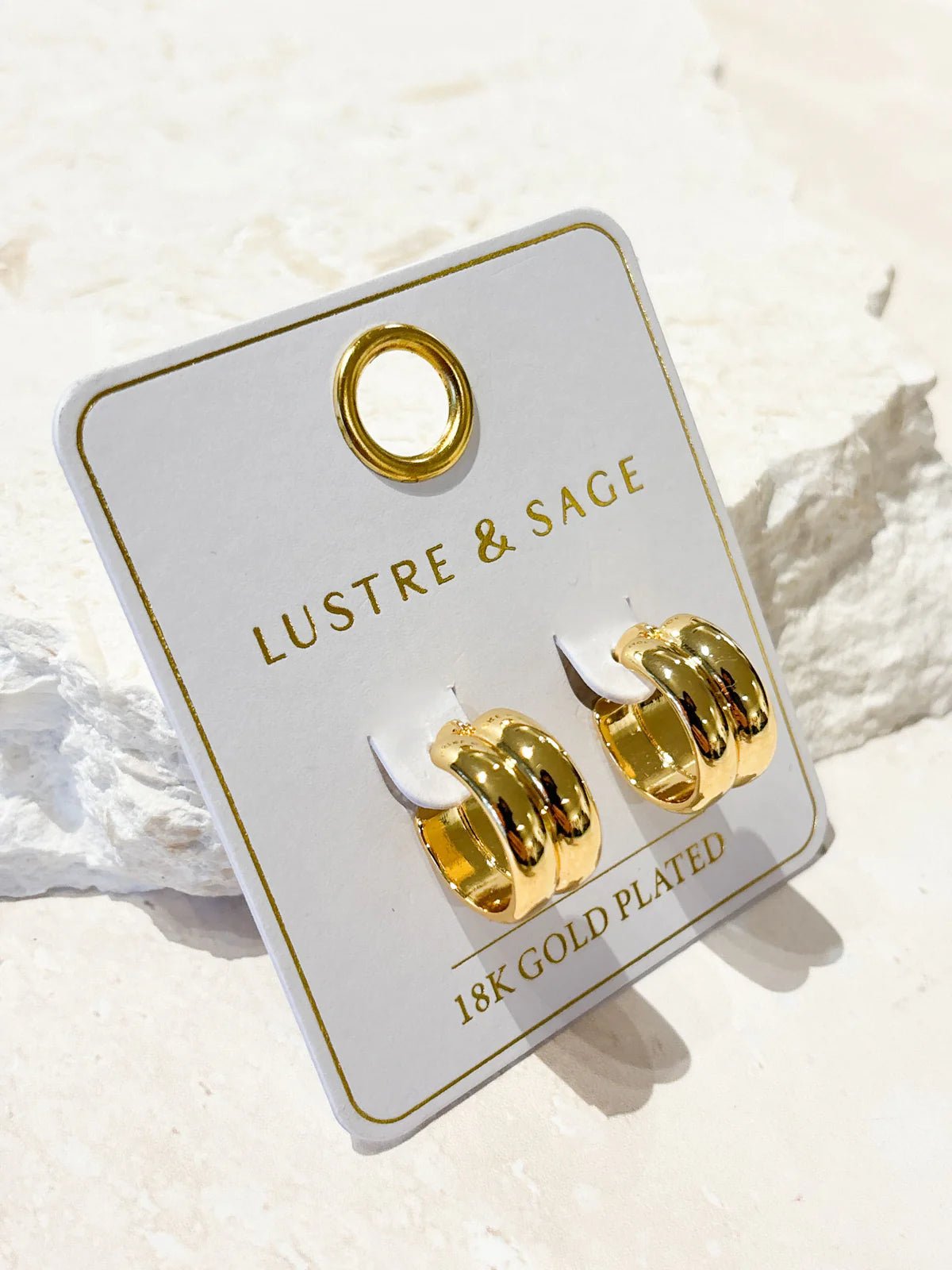 Double Hoop 18K Gold Plated Earrings - Something For Me​​