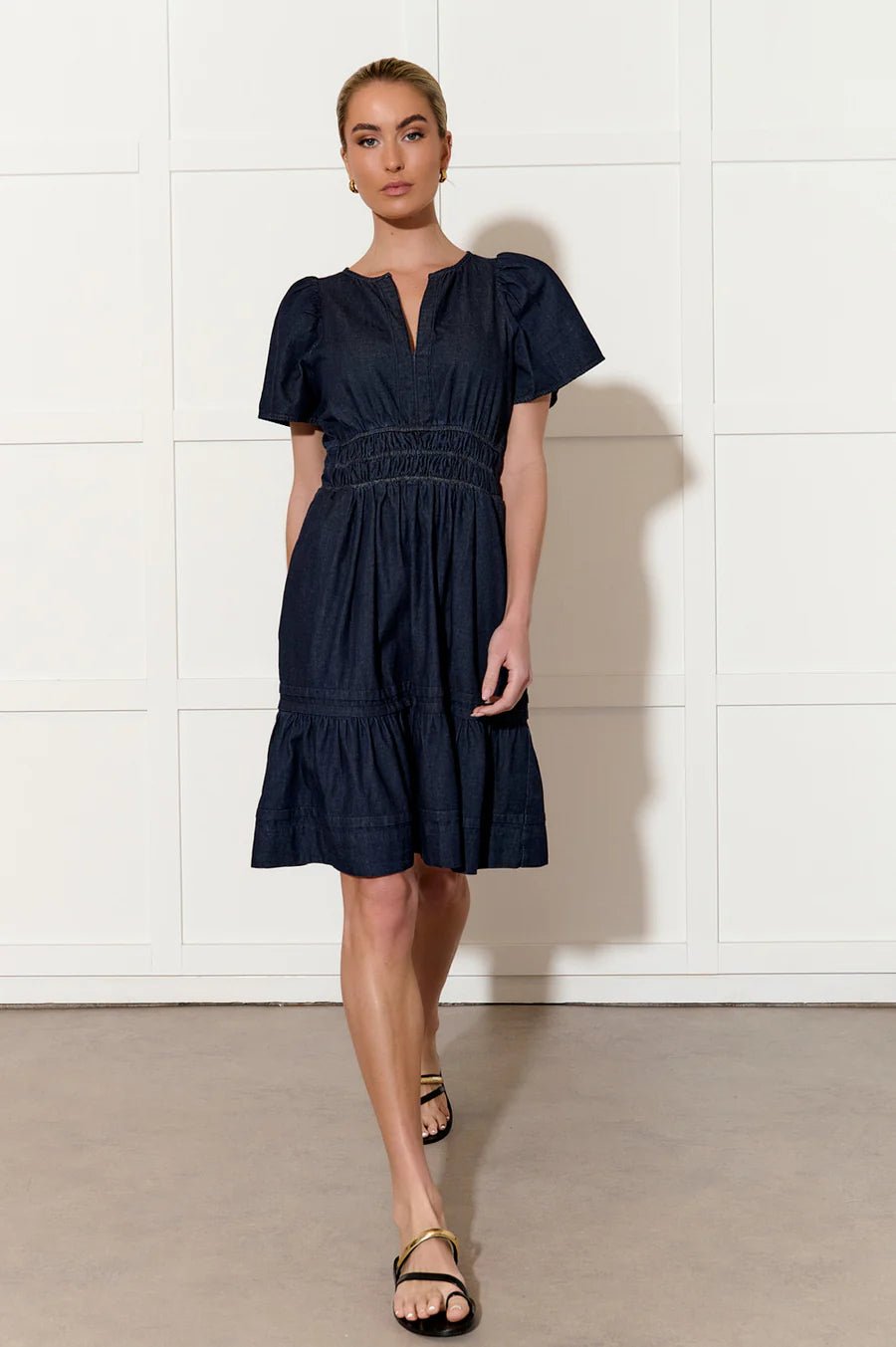 Eliana Light Weight Short Dress (Denim) - Something For Me​​