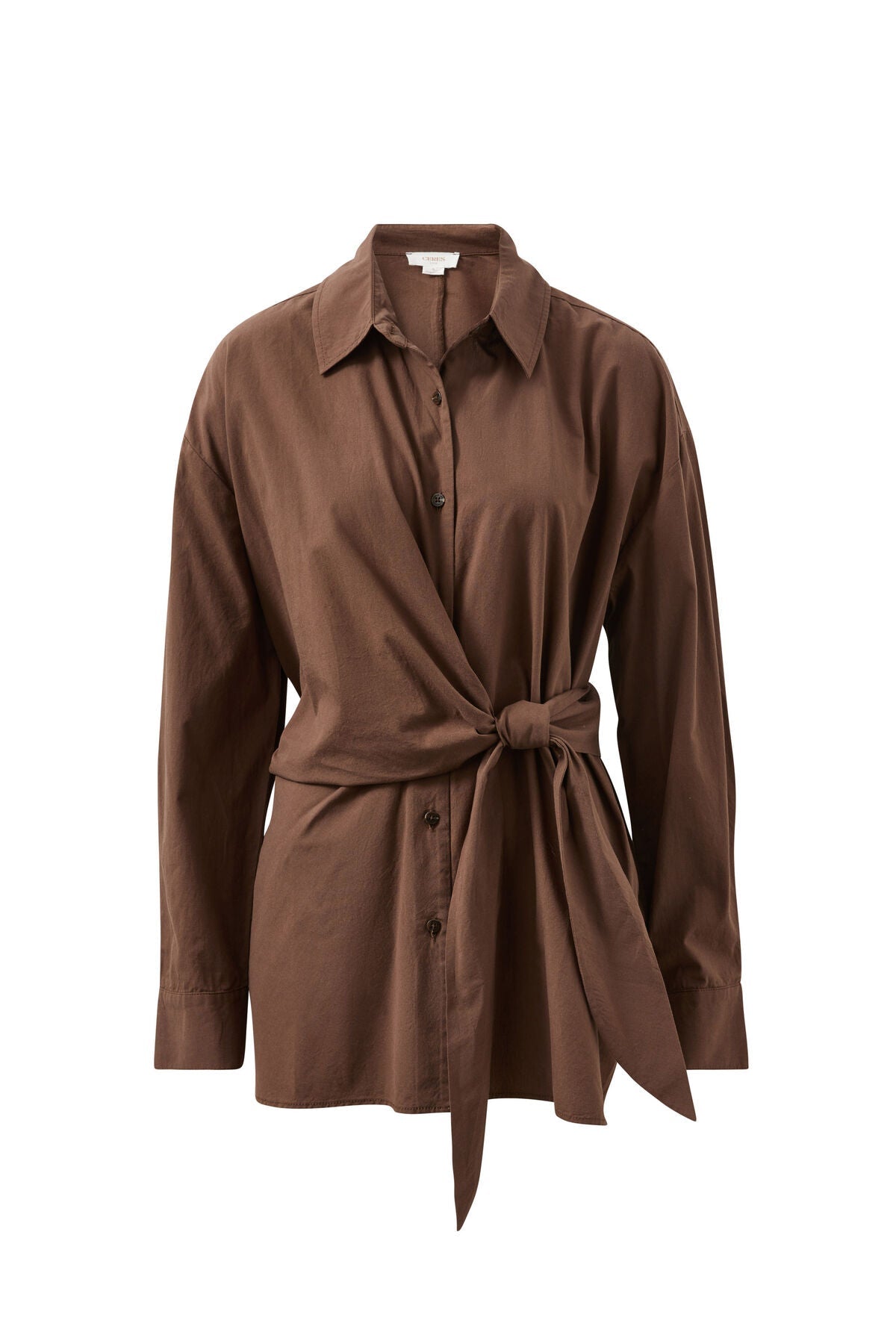 Elodie Wrap Shirt (Brunette Brown) - Something For Me​​