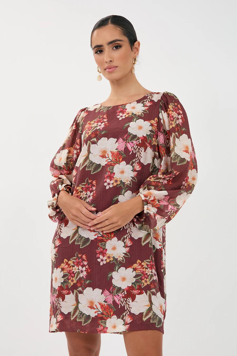 Emery Montilla Print Short Dress (Floral) - Something For Me​​
