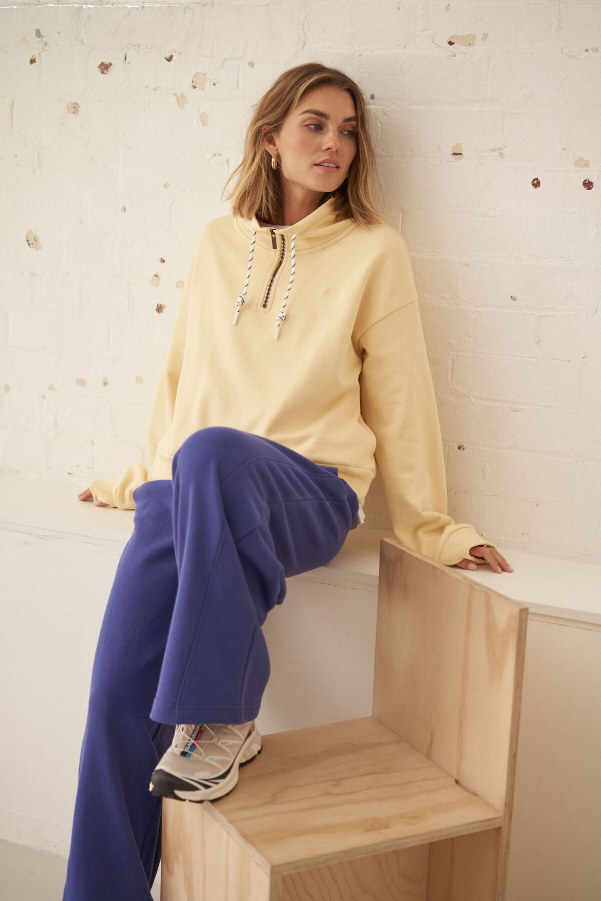 Eva Sporty Half Zip (Butter) - Something For Me​​