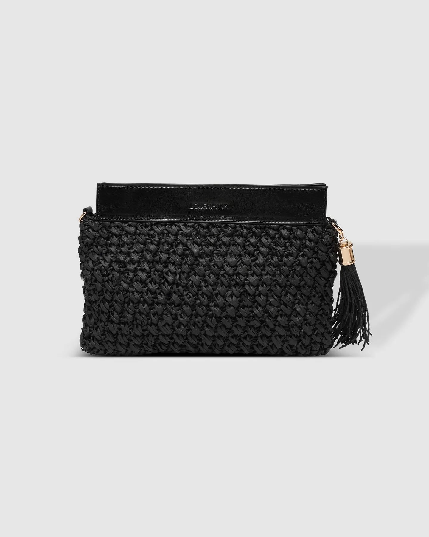 Fern Raffia Clutch (Black) - Something For Me​​
