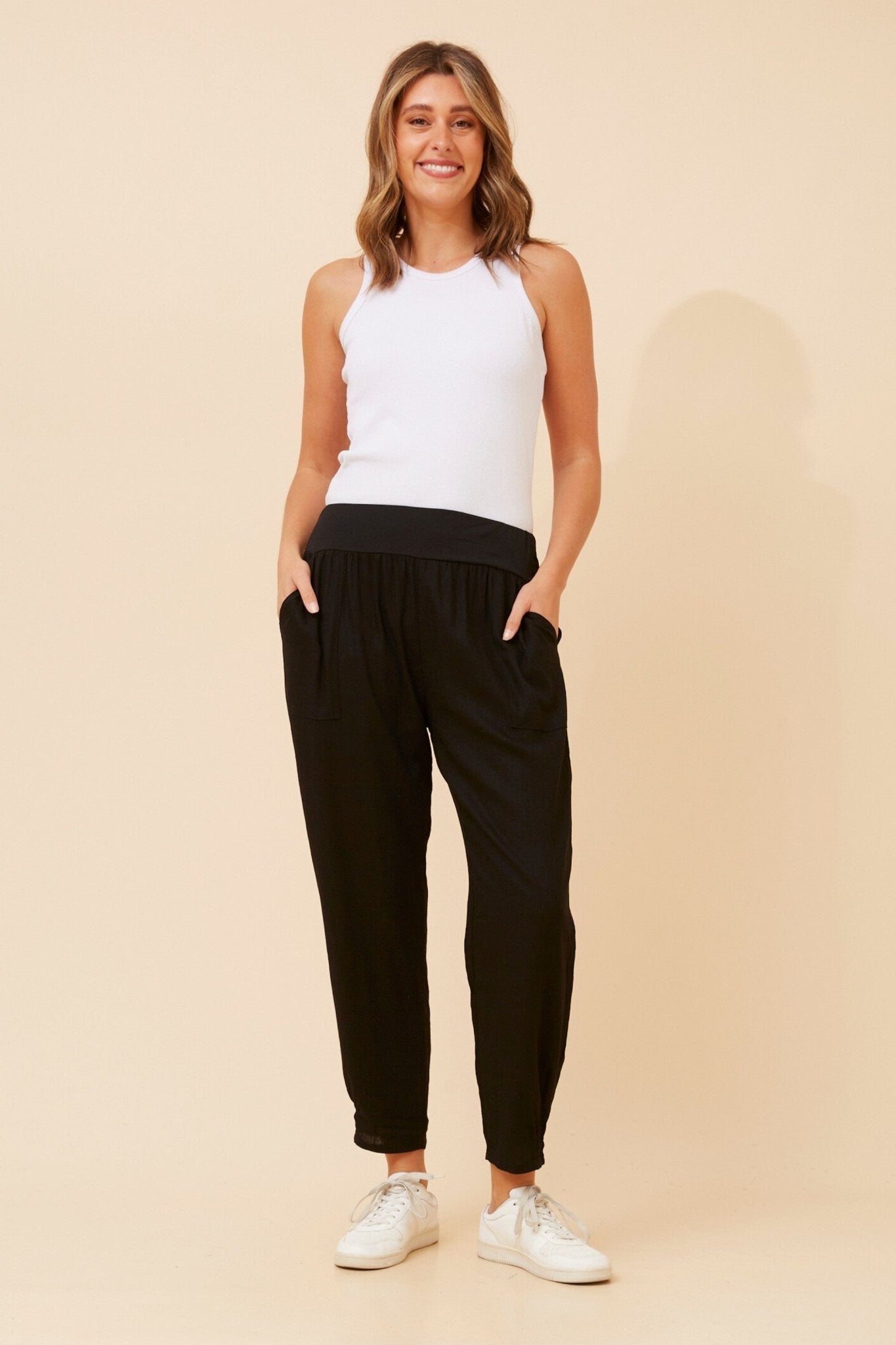 Finn Linen Pants (Black) - Something For Me​​