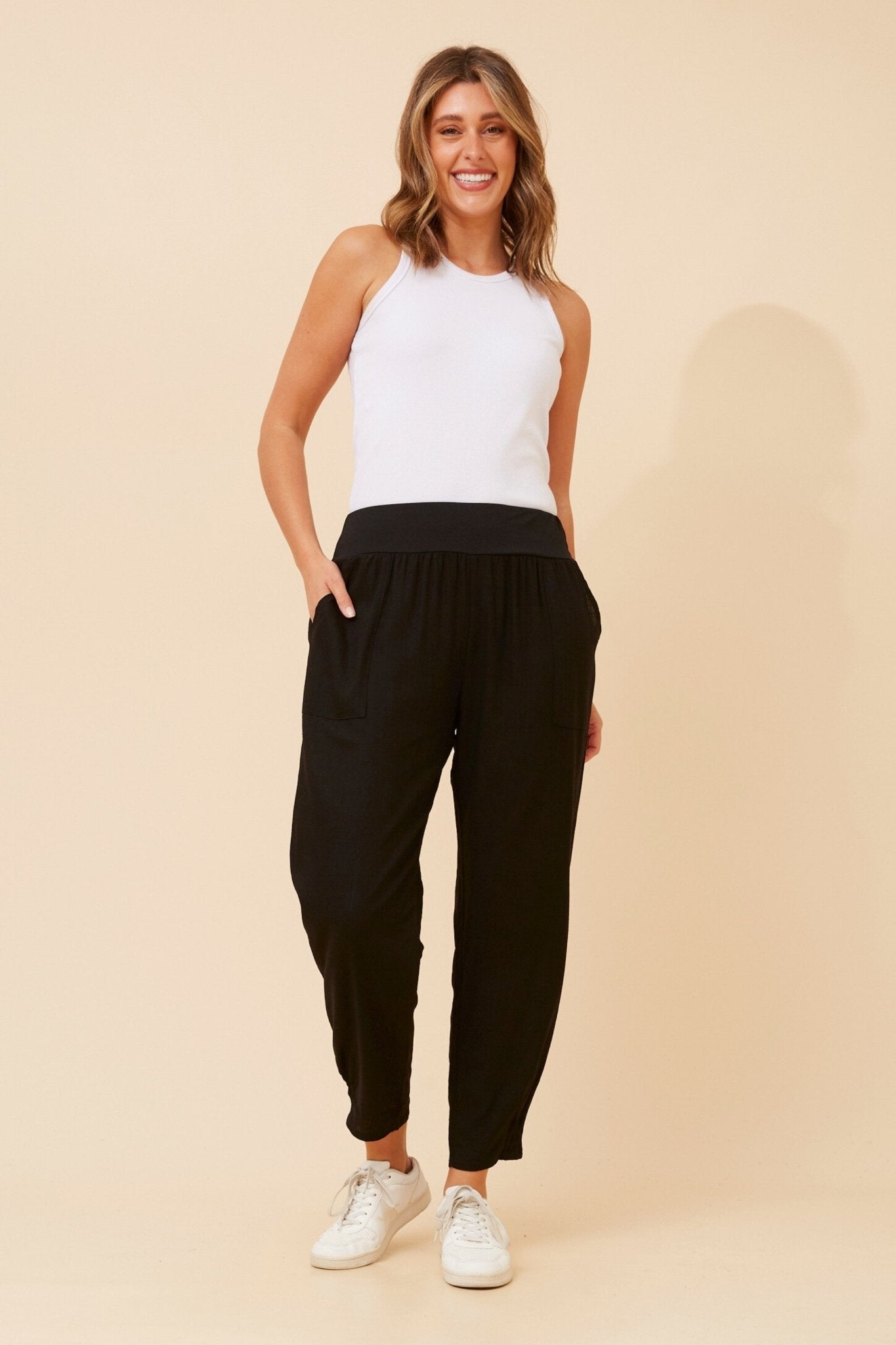 Finn Linen Pants (Black) - Something For Me​​