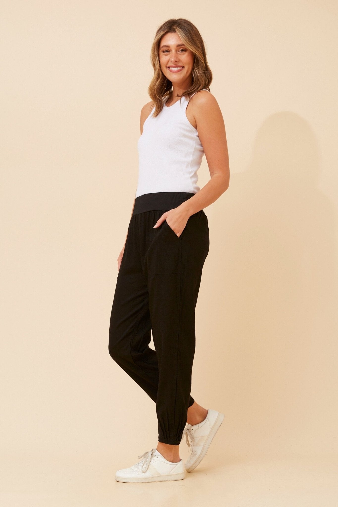 Finn Linen Pants (Black) - Something For Me​​