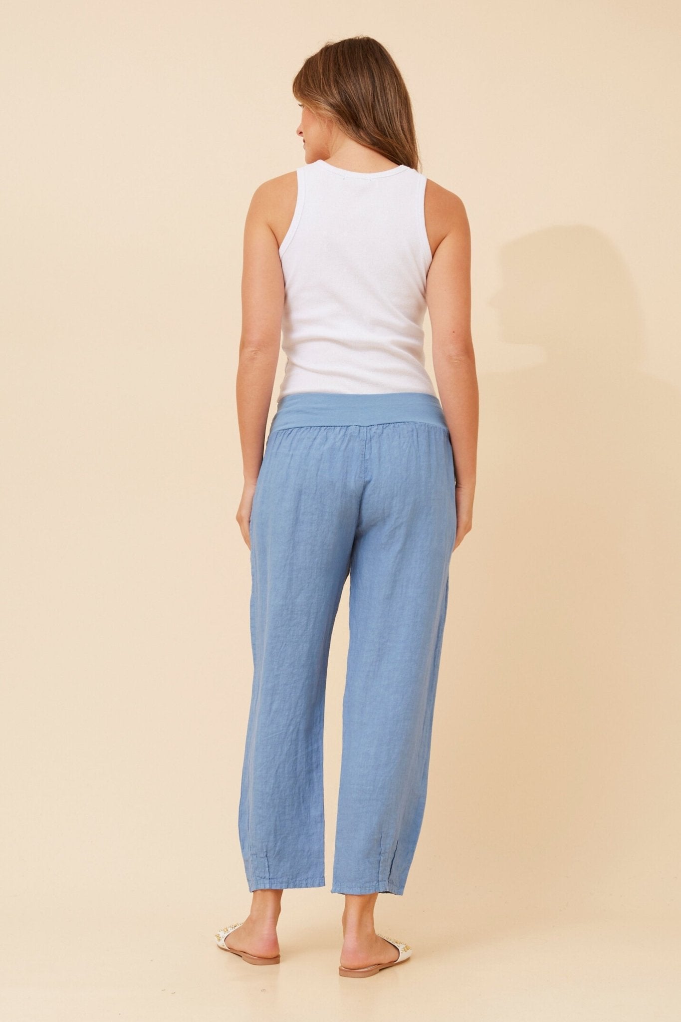 Finn Linen Pants (Denim) - Something For Me​​