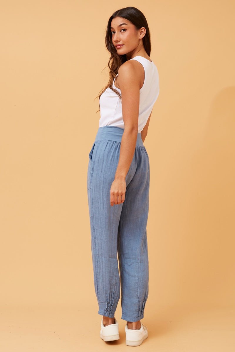Finn Linen Pants (Denim) - Something For Me​​