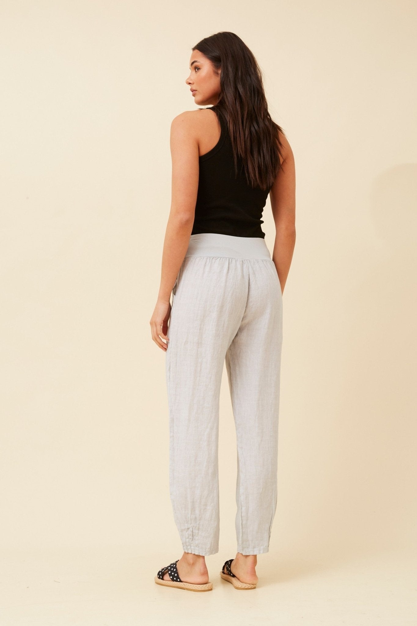 Finn Linen Pants (Perla) - Something For Me​​