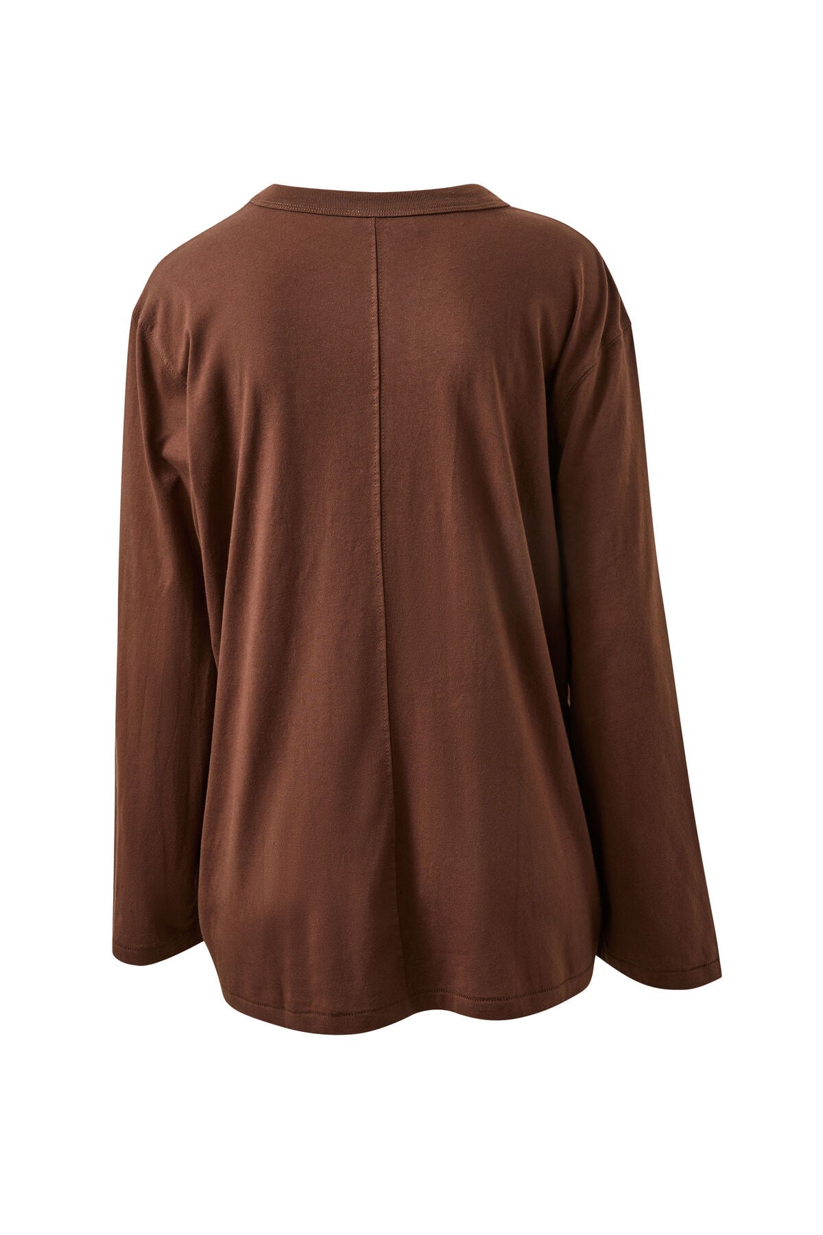 Finn Oversized Long Sleeve Tee (Chocolate) - Something For Me​​