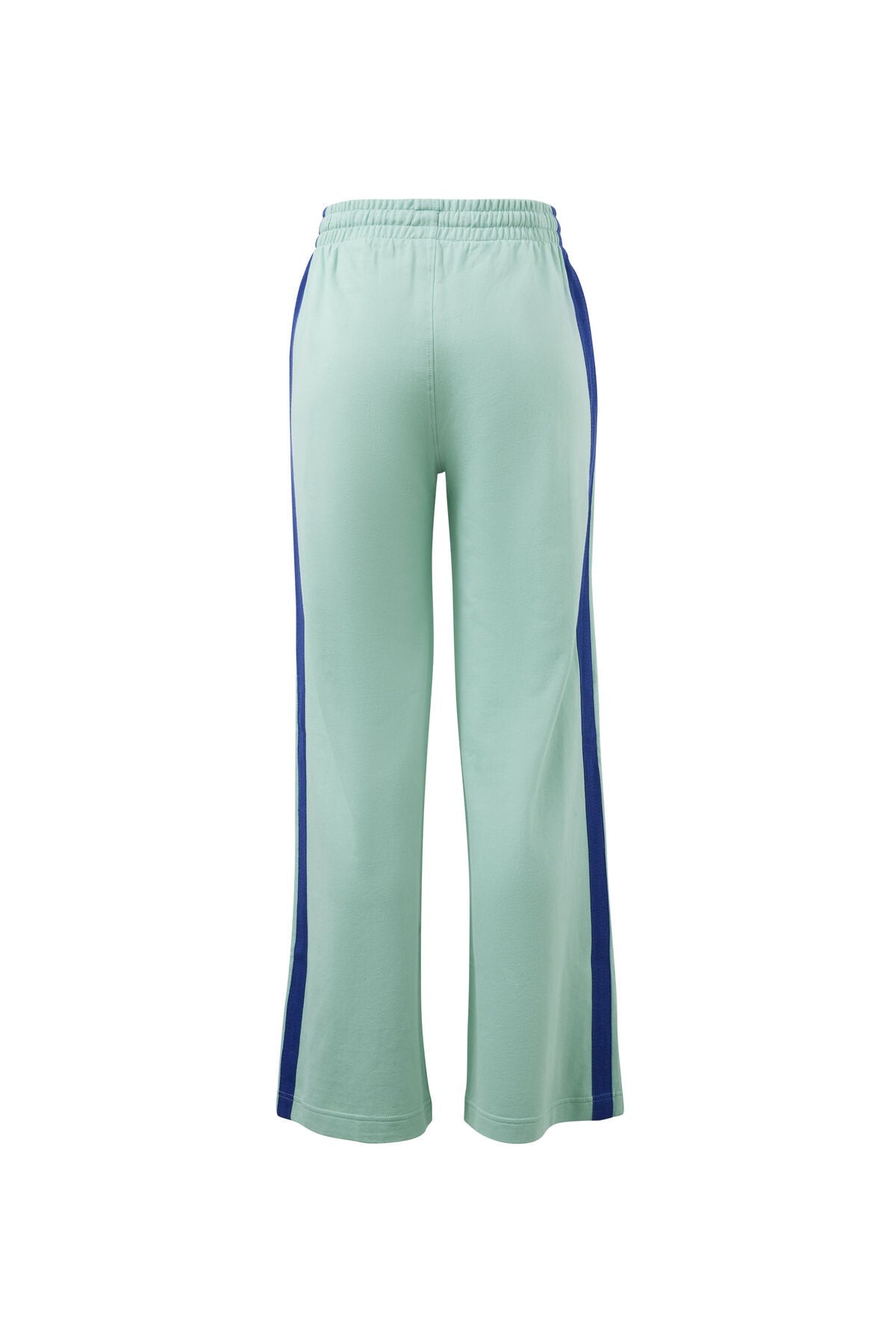 Gigi Wide Leg Terry Trackpant (Seafoam/Polo Blue Side Stripe) - Something For Me​​