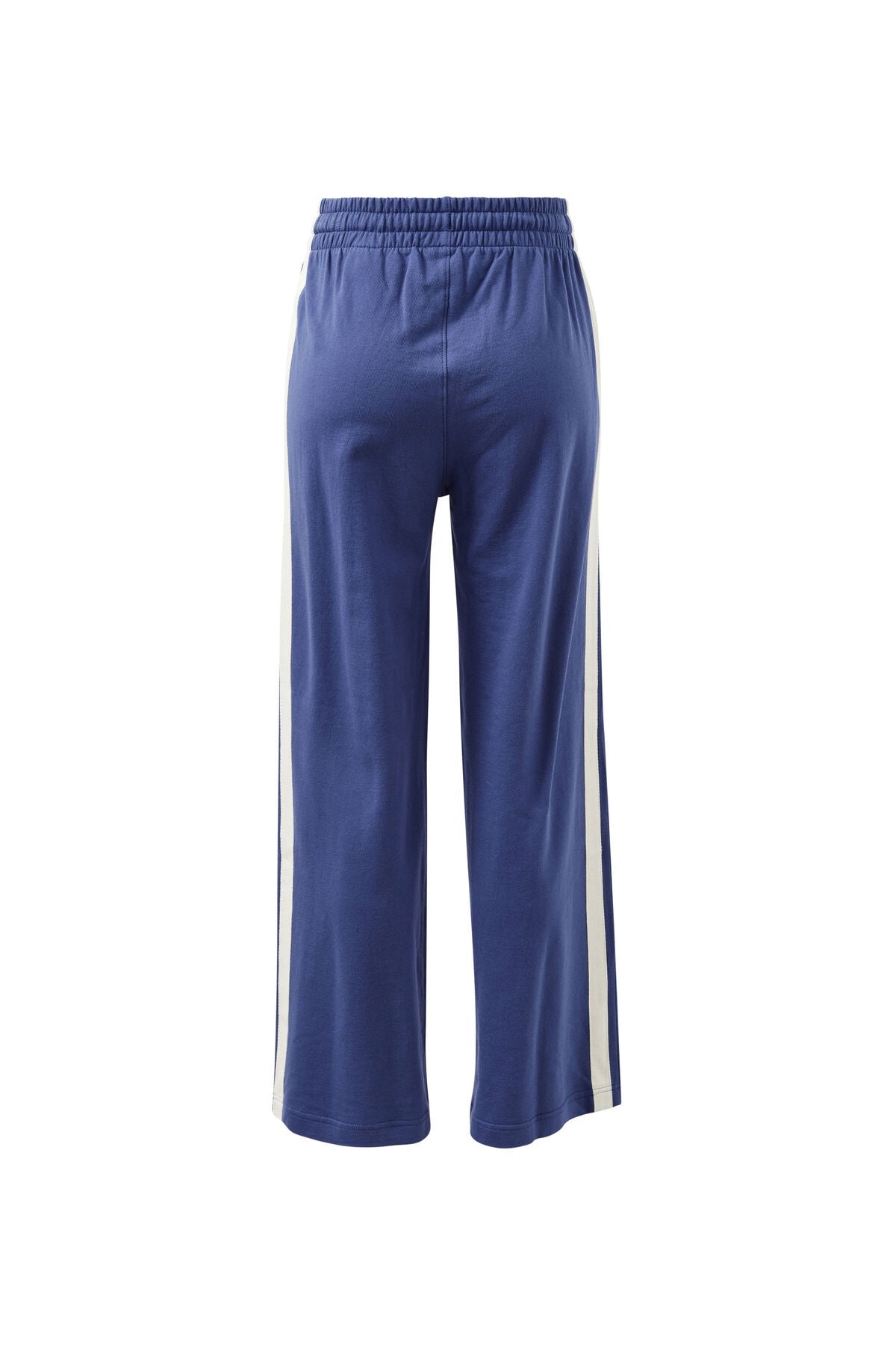 Gigi Wide Leg Terry Trackpant (Washed Navy Side Stripe) - Something For Me​​