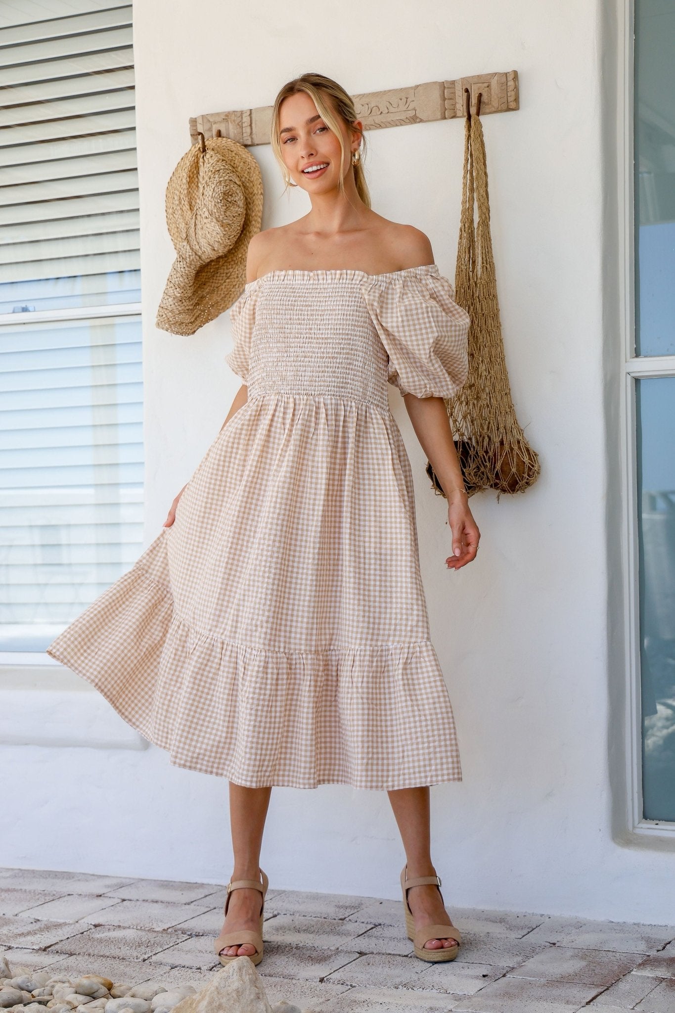 Grace Dress (Latte/White) - Something For Me​​