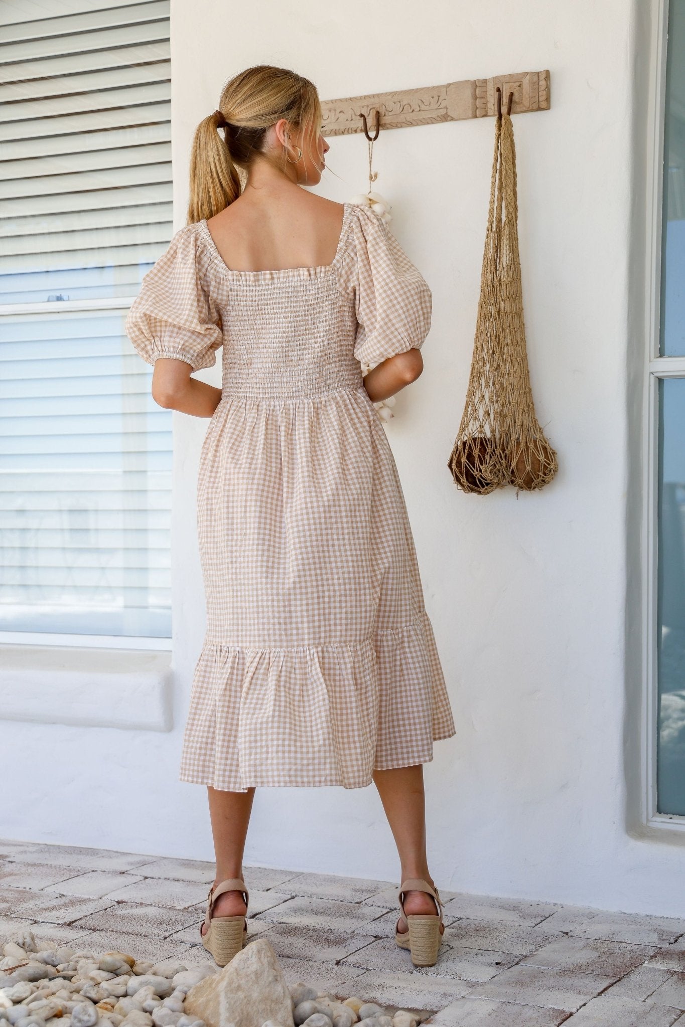 Grace Dress (Latte/White) - Something For Me​​