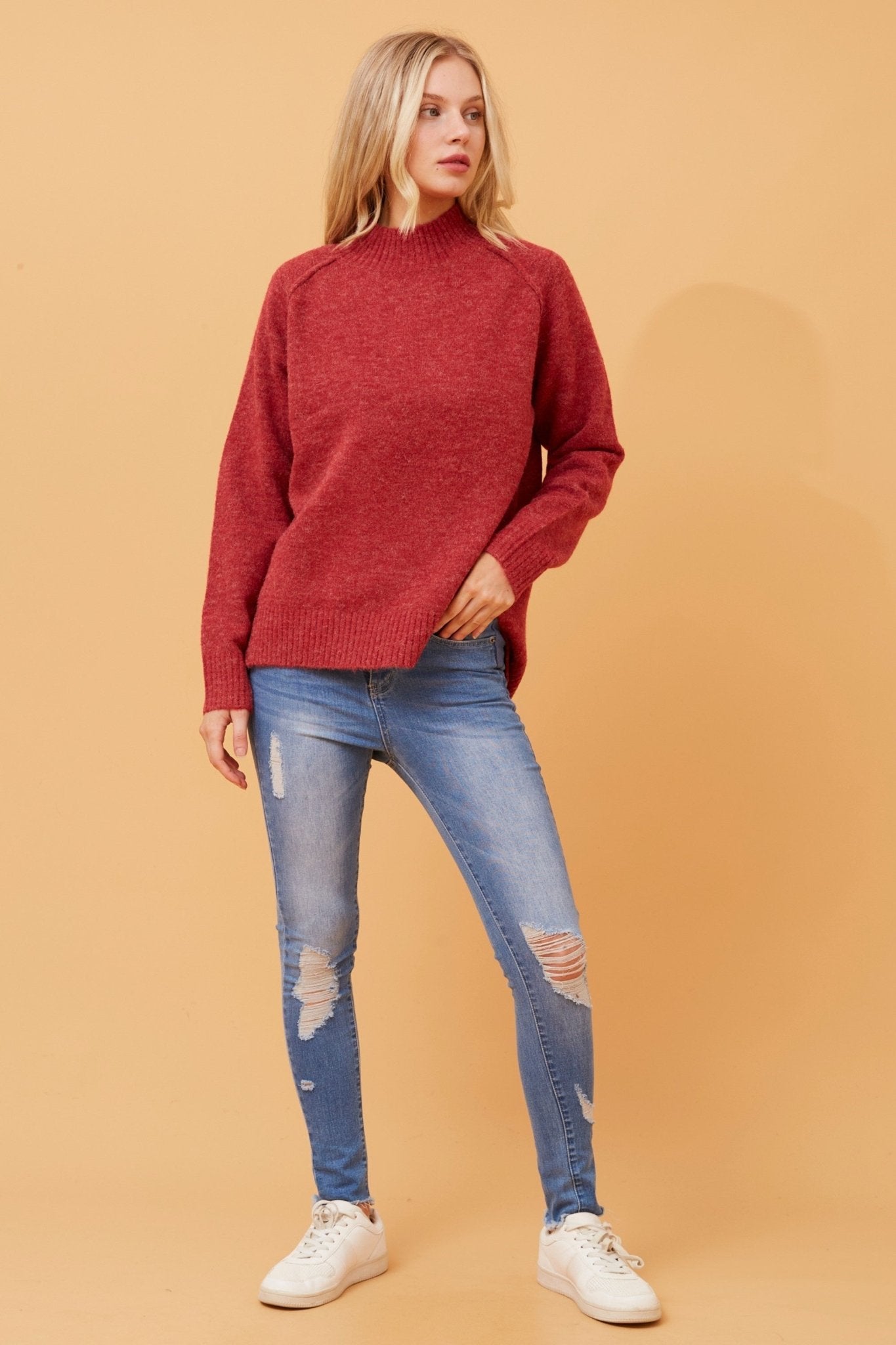 Gretchen Knit Jumper (Rich Red) - Something For Me​​