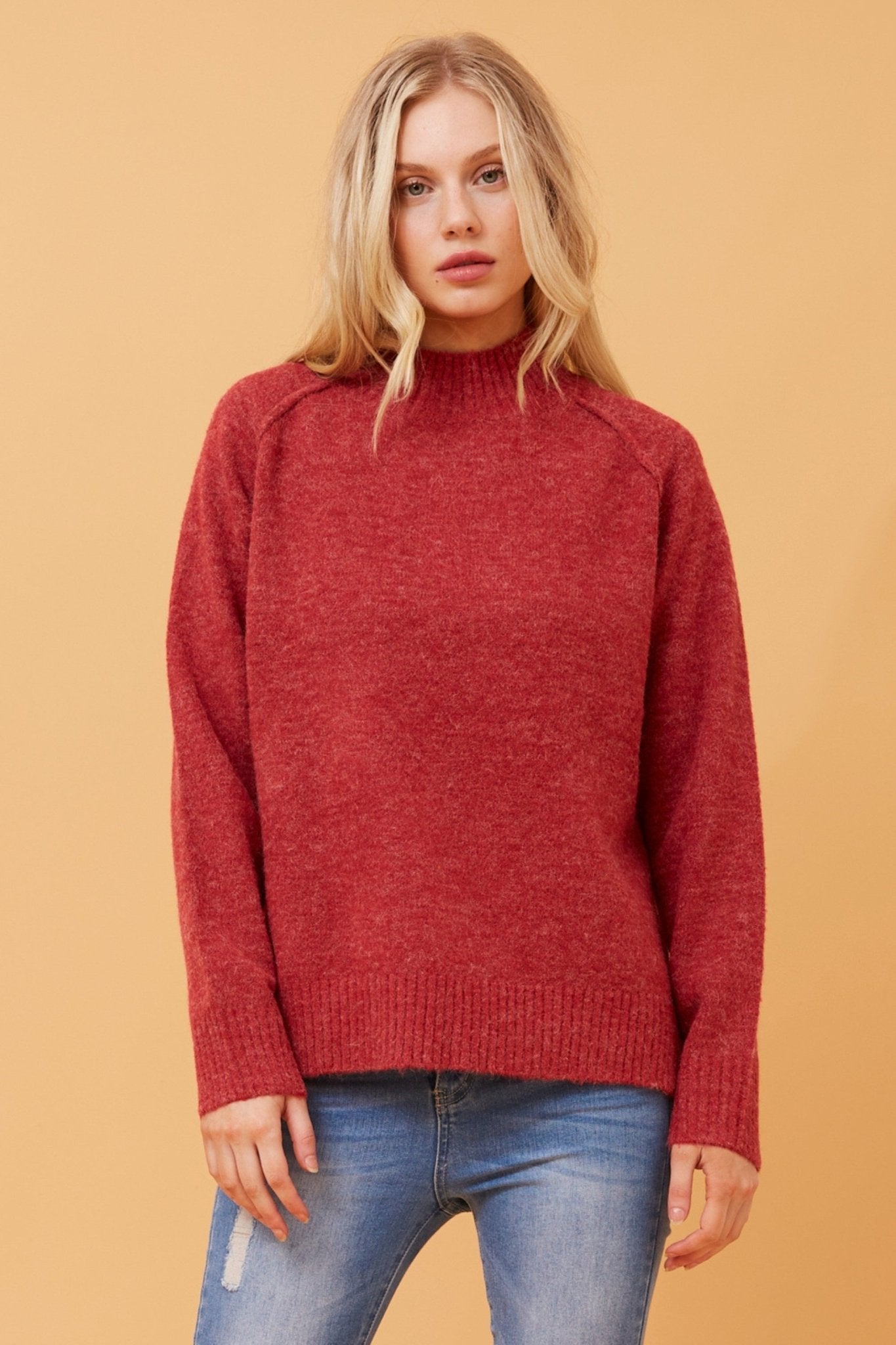Gretchen Knit Jumper (Rich Red) - Something For Me​​