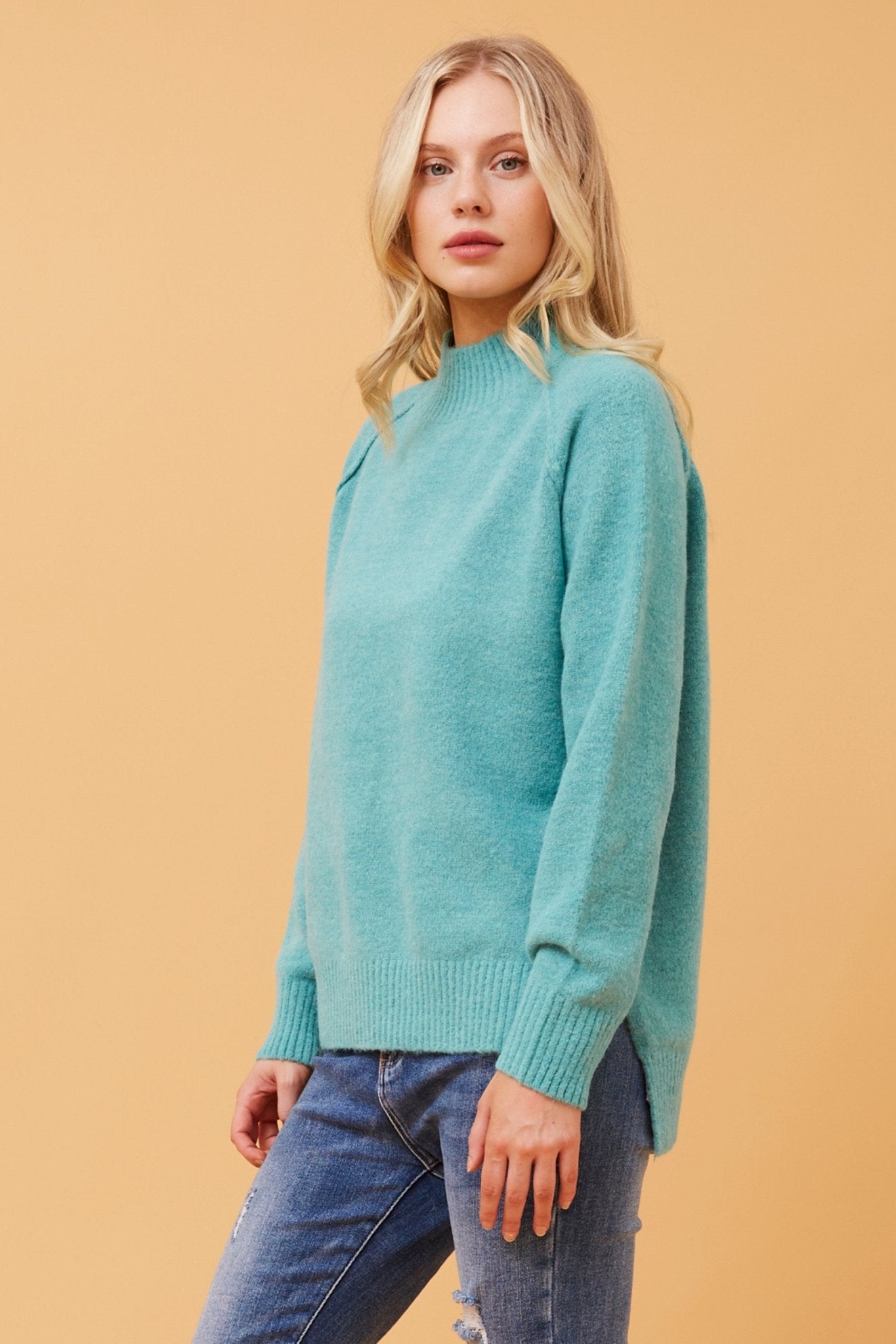 Gretchen Knit Jumper (Tiffany Blue) - Something For Me​​