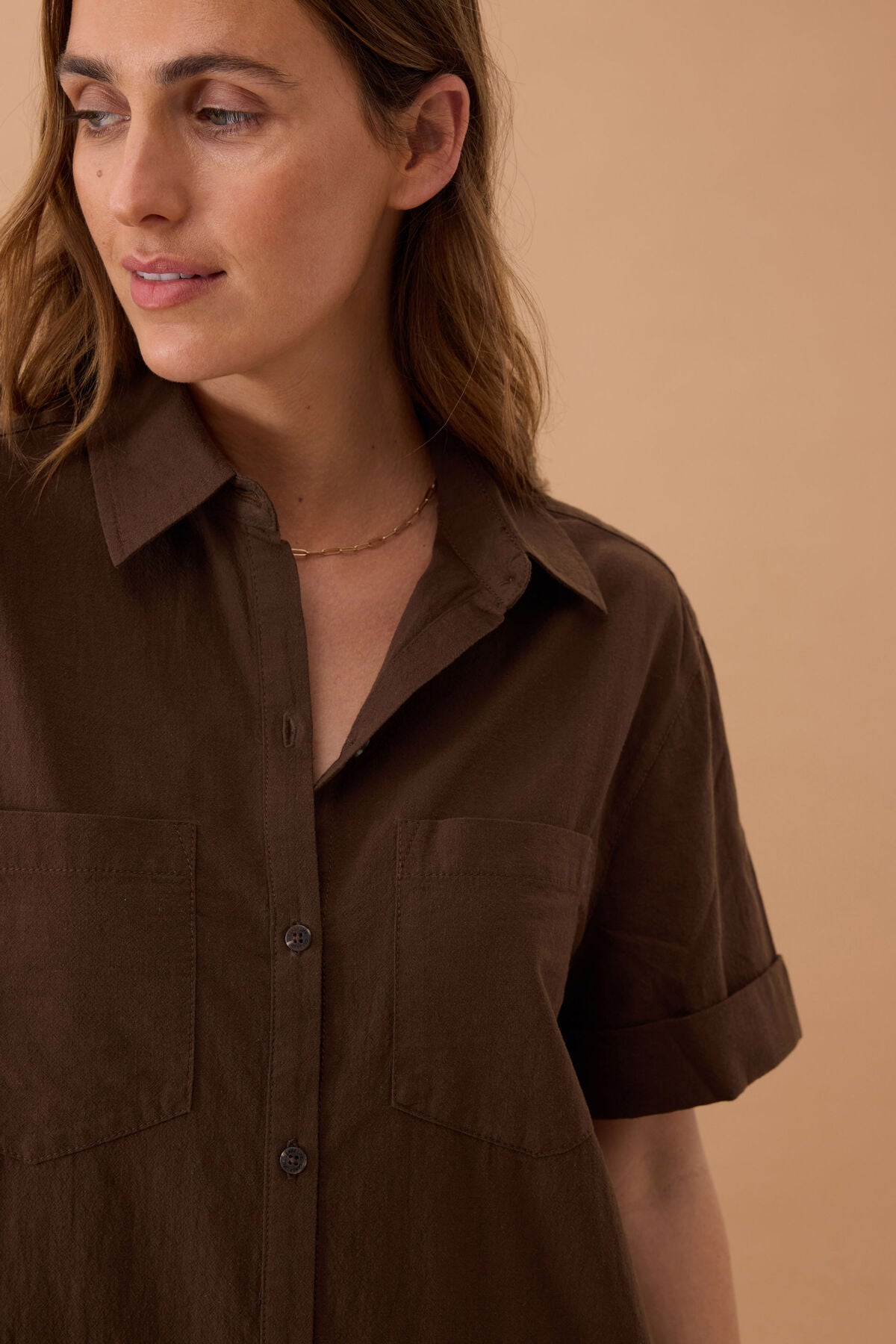 Hanna Midi Shirt Dress (Chocolate) - Something For Me​​