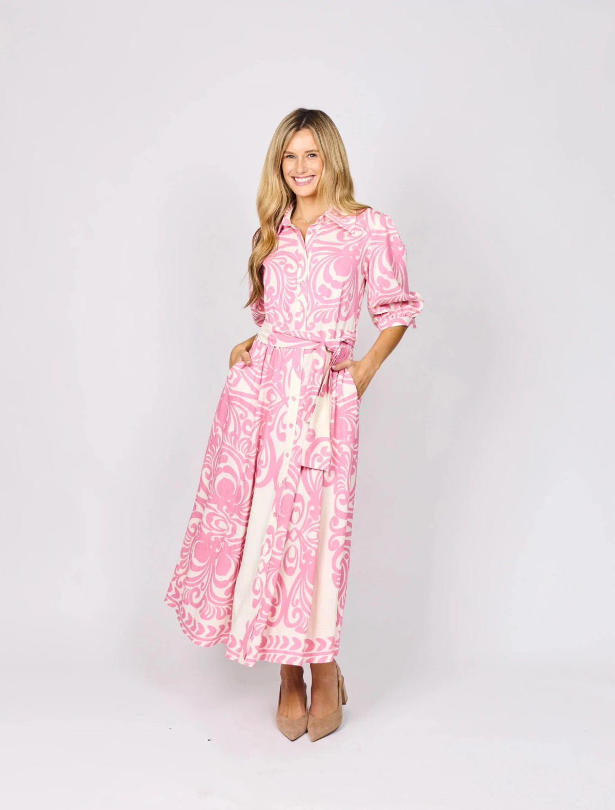 Hattie Dress (Pink Floral) - Something For Me​​