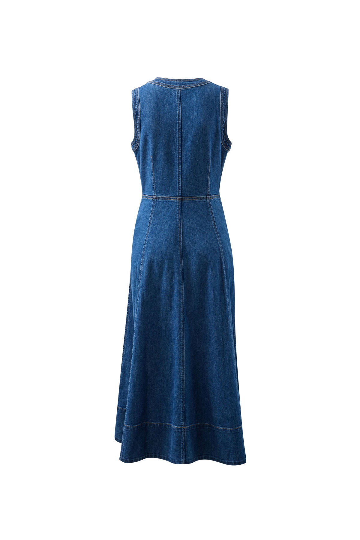 Hazel Sleeveless Midi Shirt Dress (Caspian Blue) - Something For Me​​