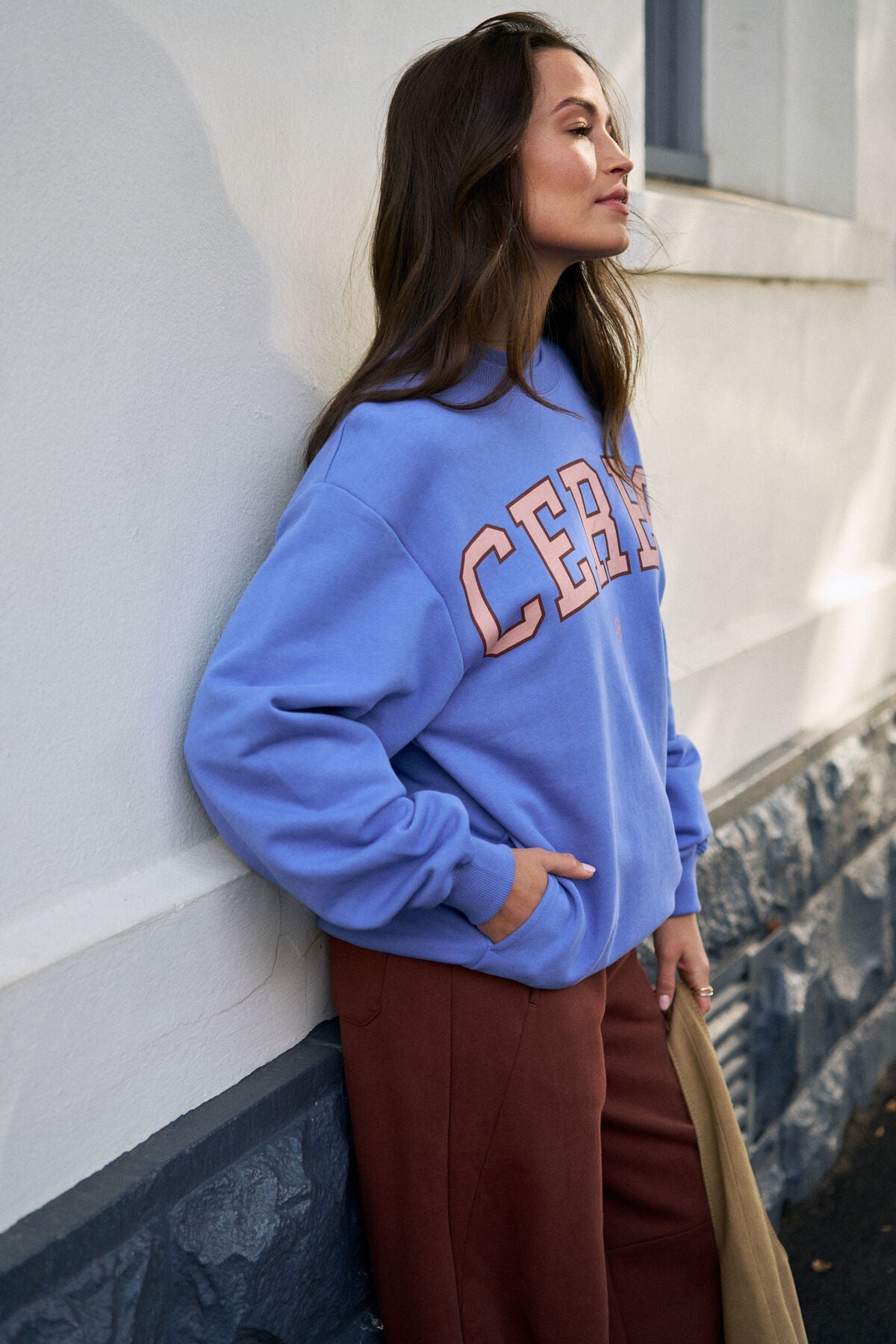 Isla Oversized Slouchy Crew (Vintage Blue Pink Clay Burnt Toffee Heritage) - Something For Me​​