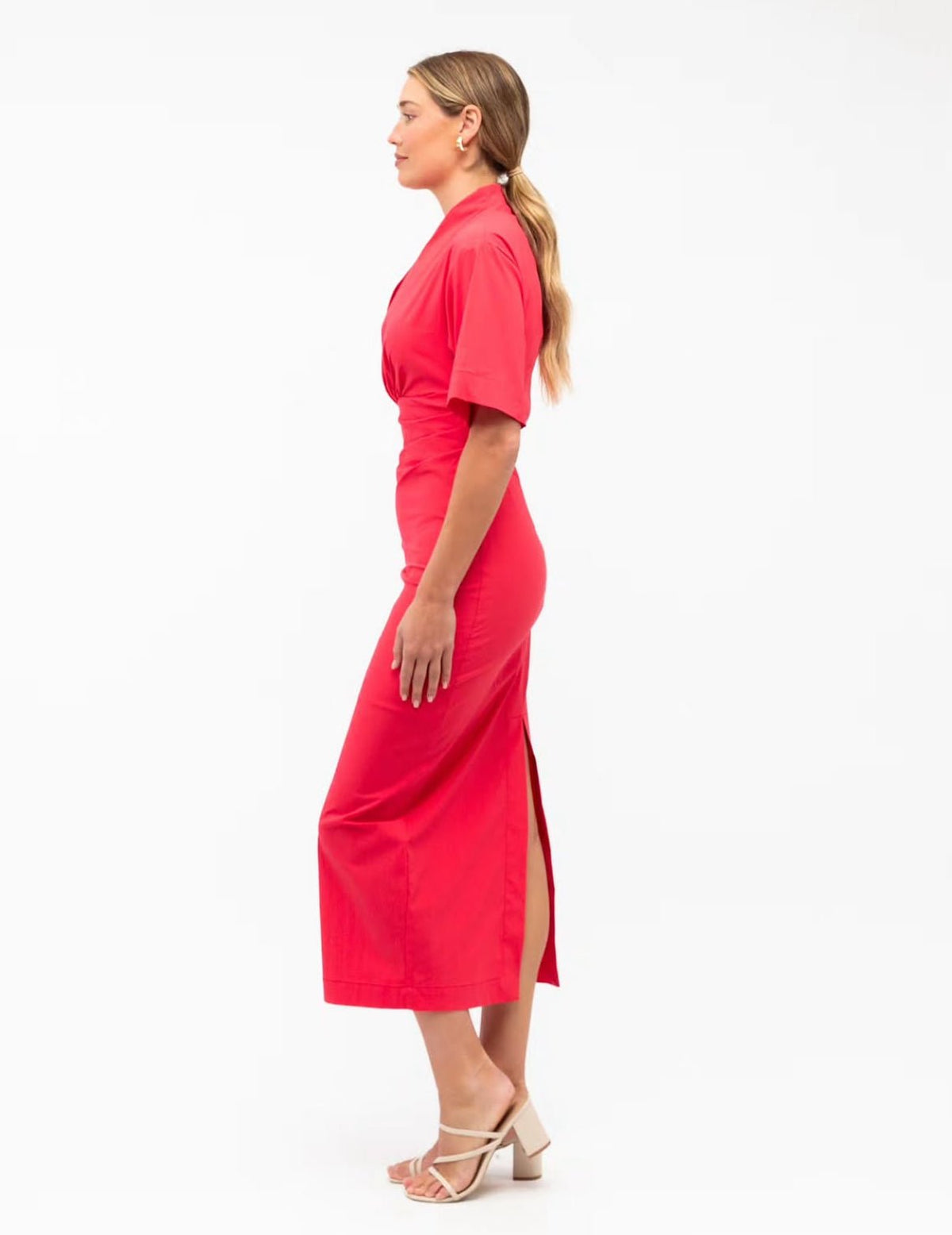 Janice Midi Dress (Red) - Something For Me​​