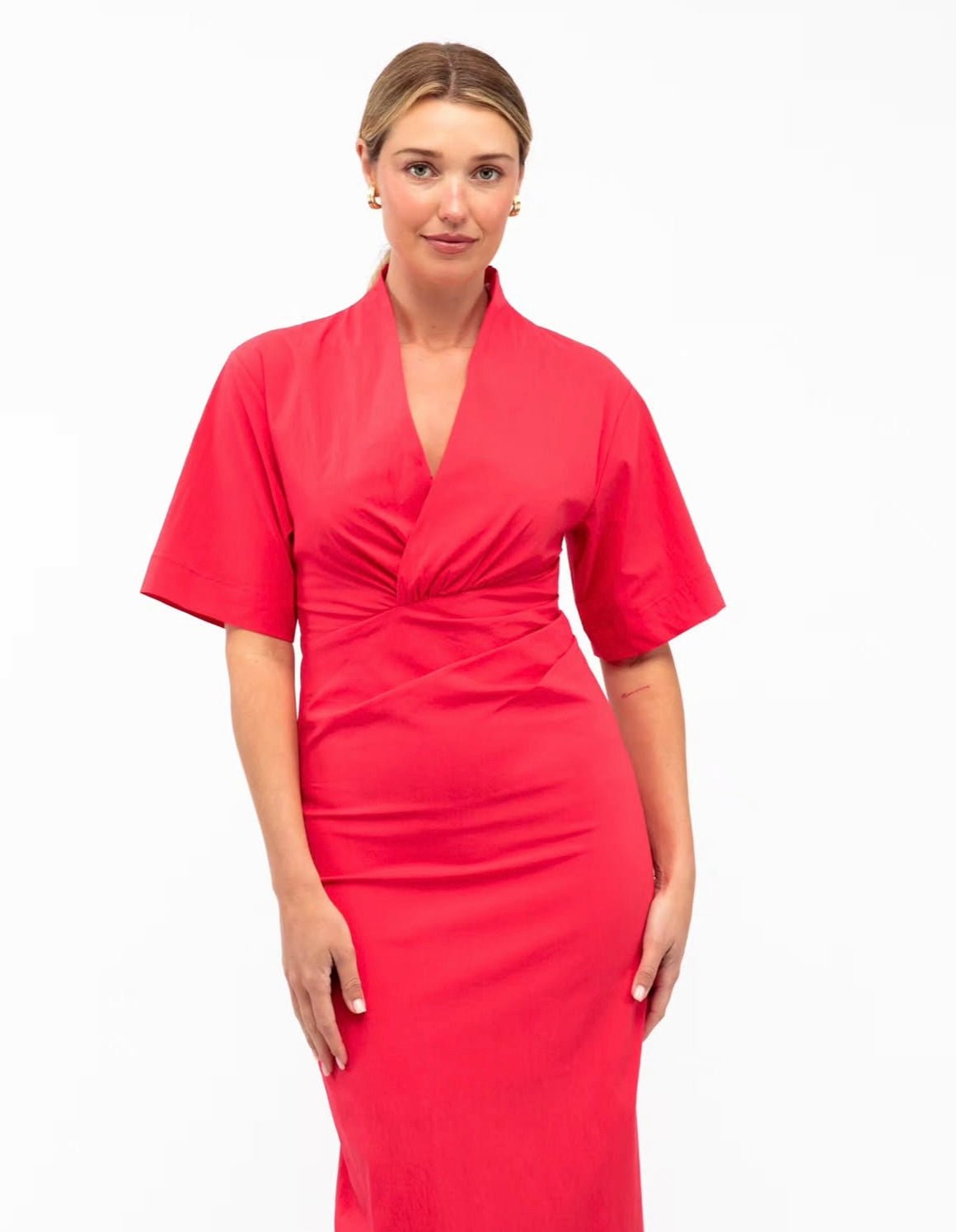 Janice Midi Dress (Red) - Something For Me​​