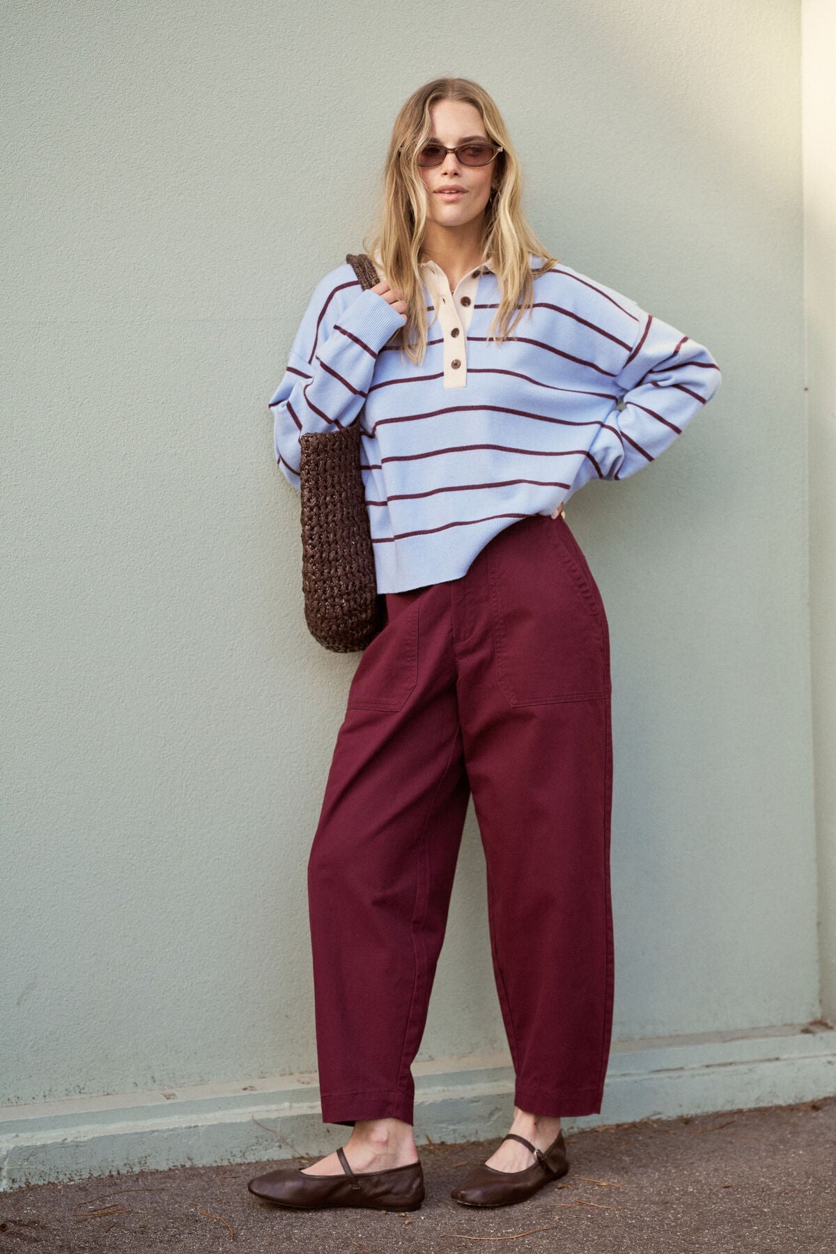 Jessa Rugby Knit (Sky Blue Stripe) - Something For Me​​