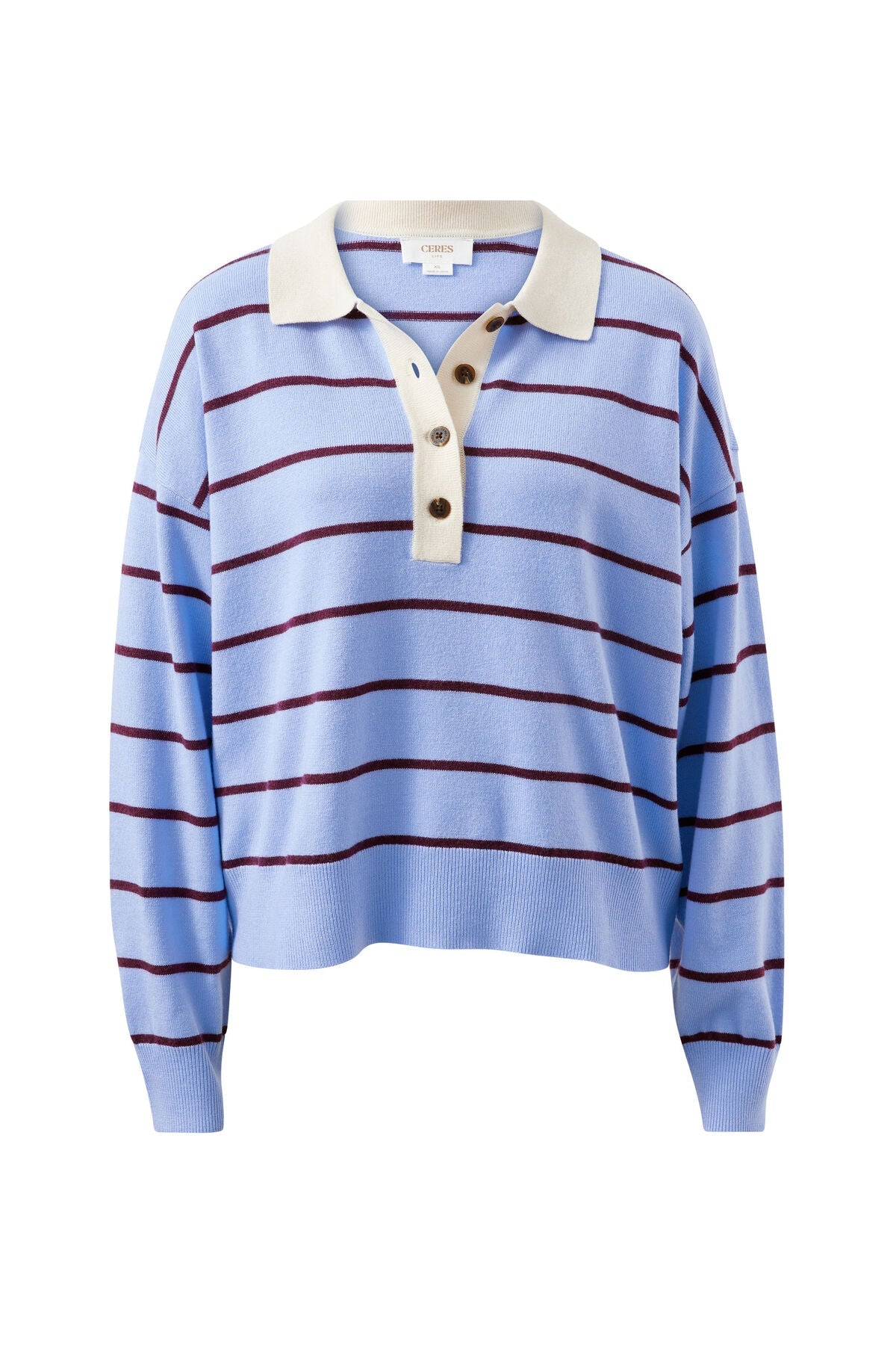 Jessa Rugby Knit (Sky Blue Stripe) - Something For Me​​
