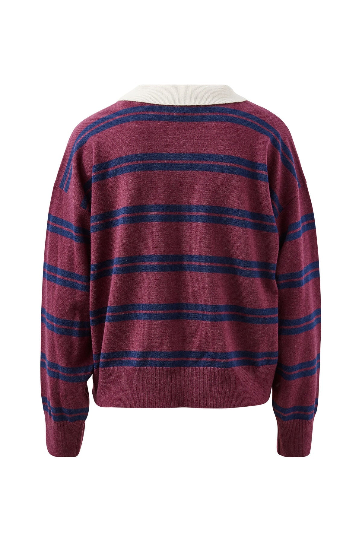 Jessa Rugby Knit (Washed Burgundy Stripe) - Something For Me​​