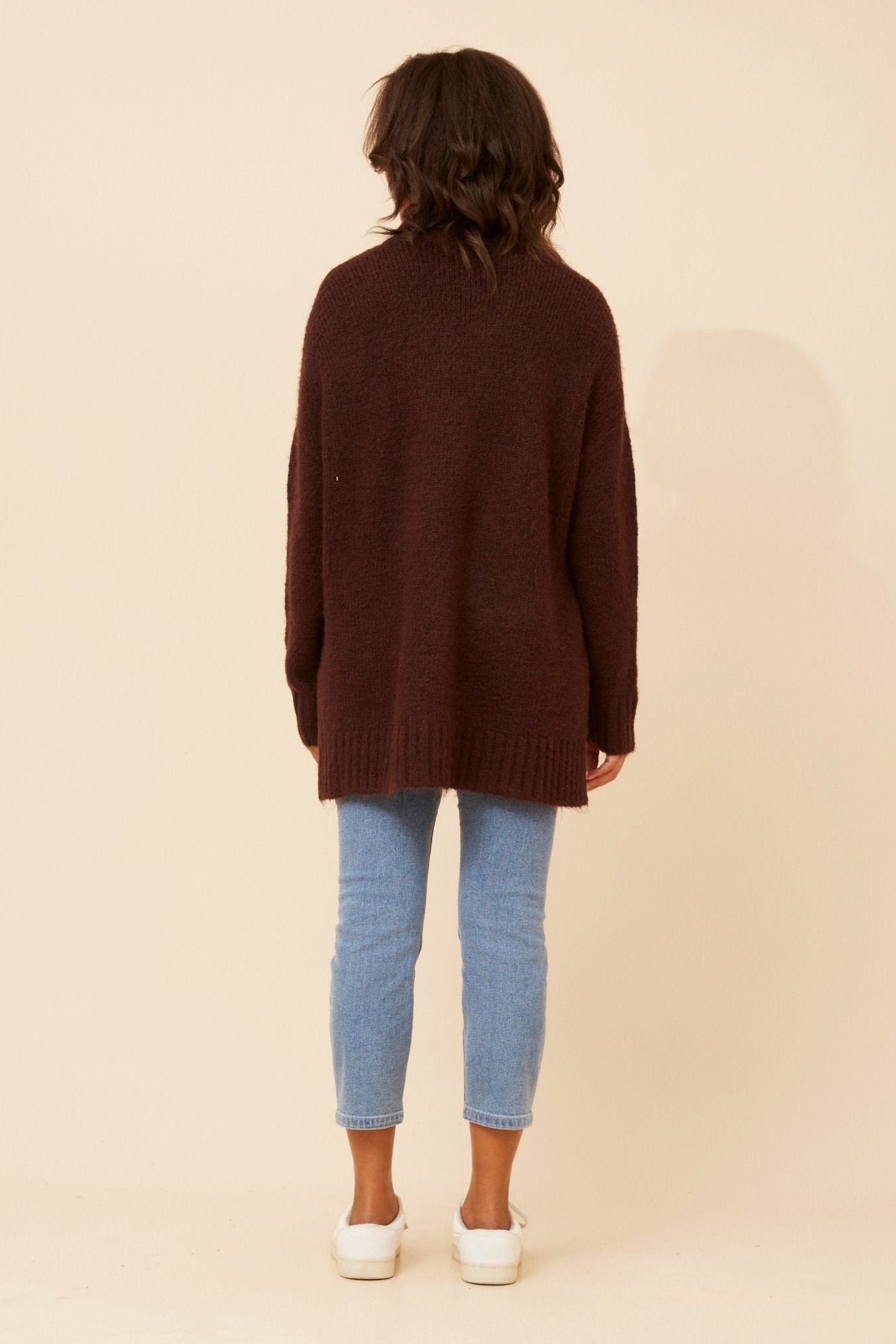 Juliana Wool Blend Pullover (Chocolate) - Something For Me​​