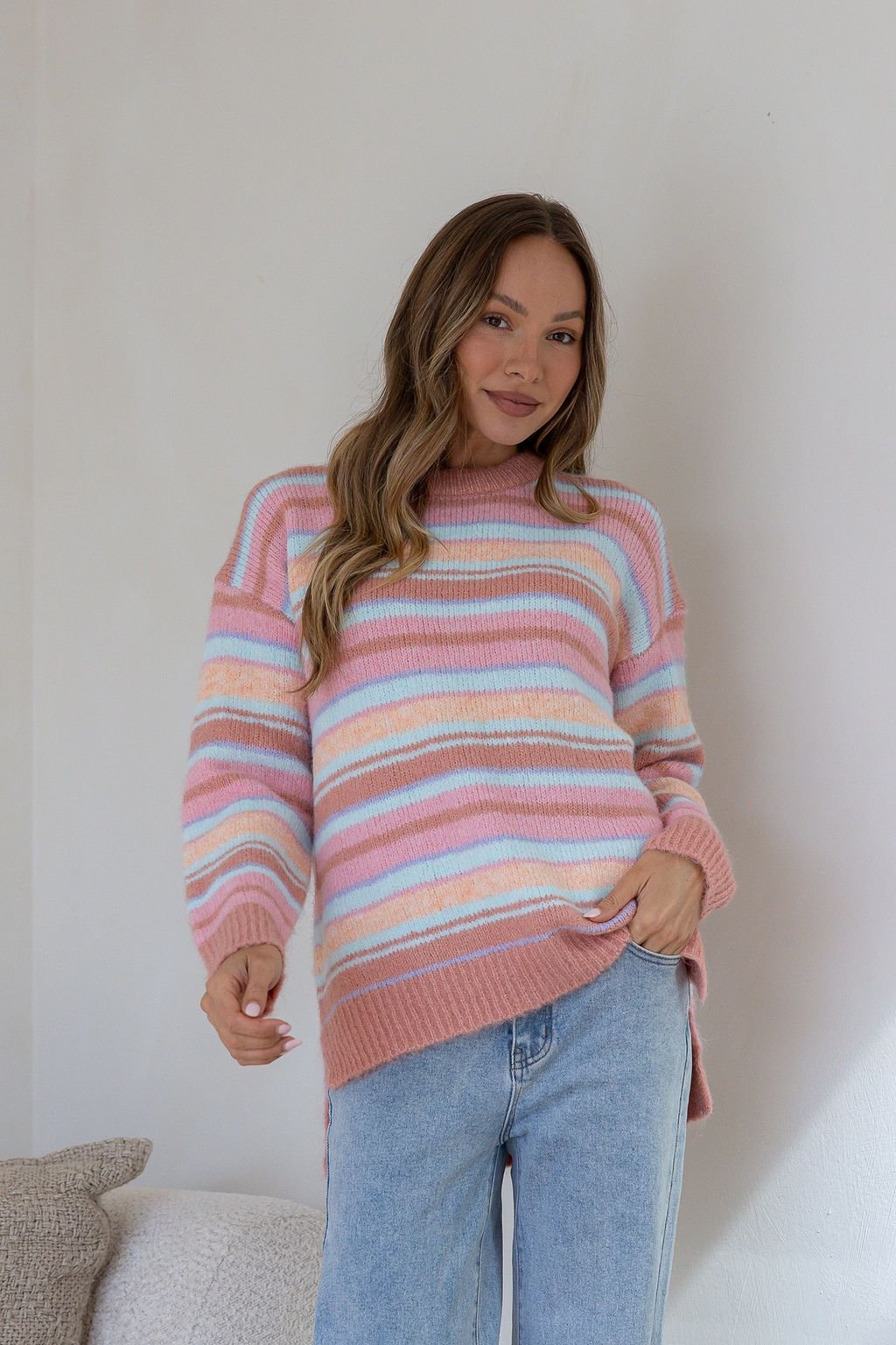 June Sunset Fluffy Knit Jumper - Something For Me​​