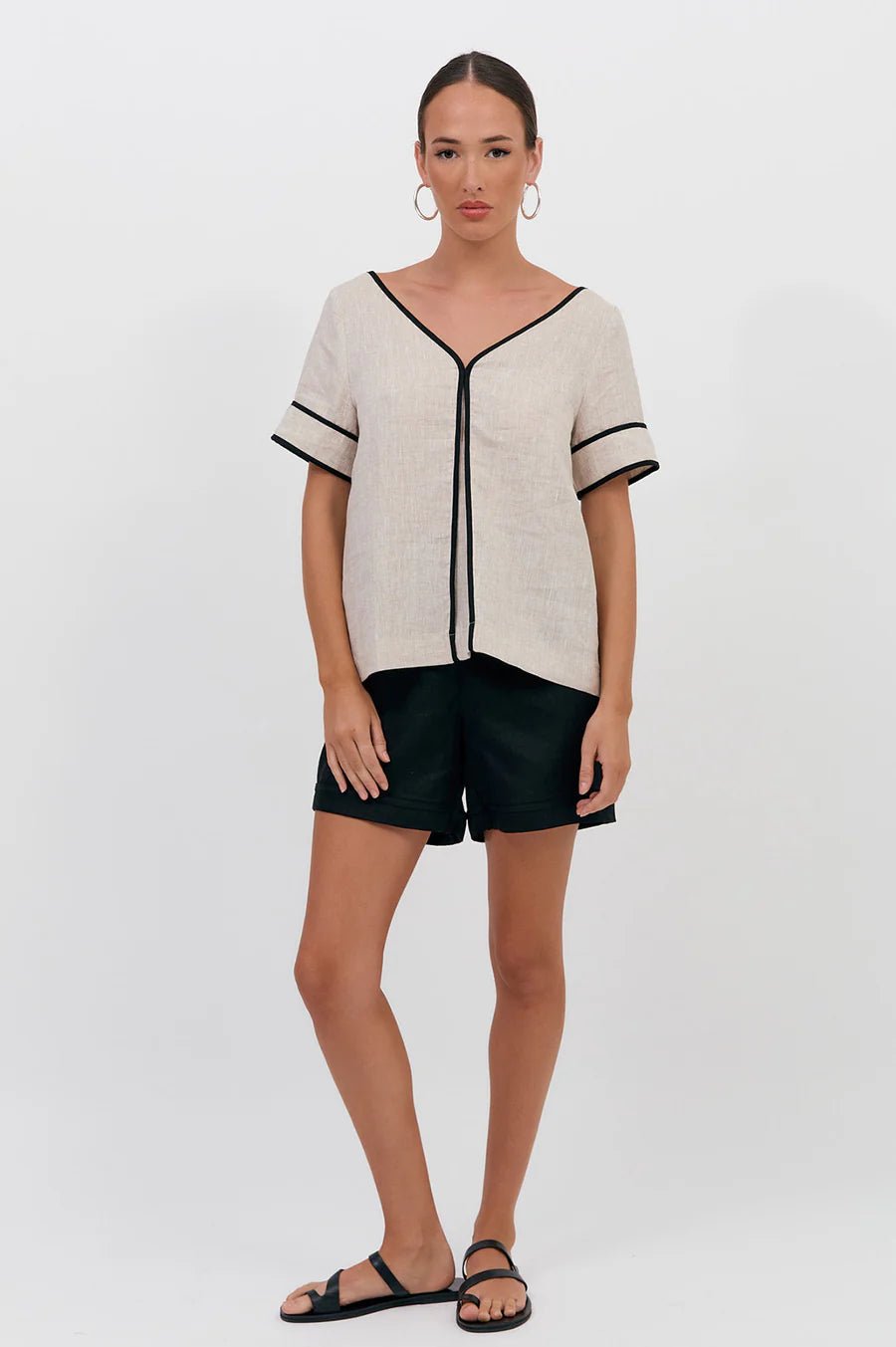 Juniper Contrast Top (Natural) - Something For Me​​