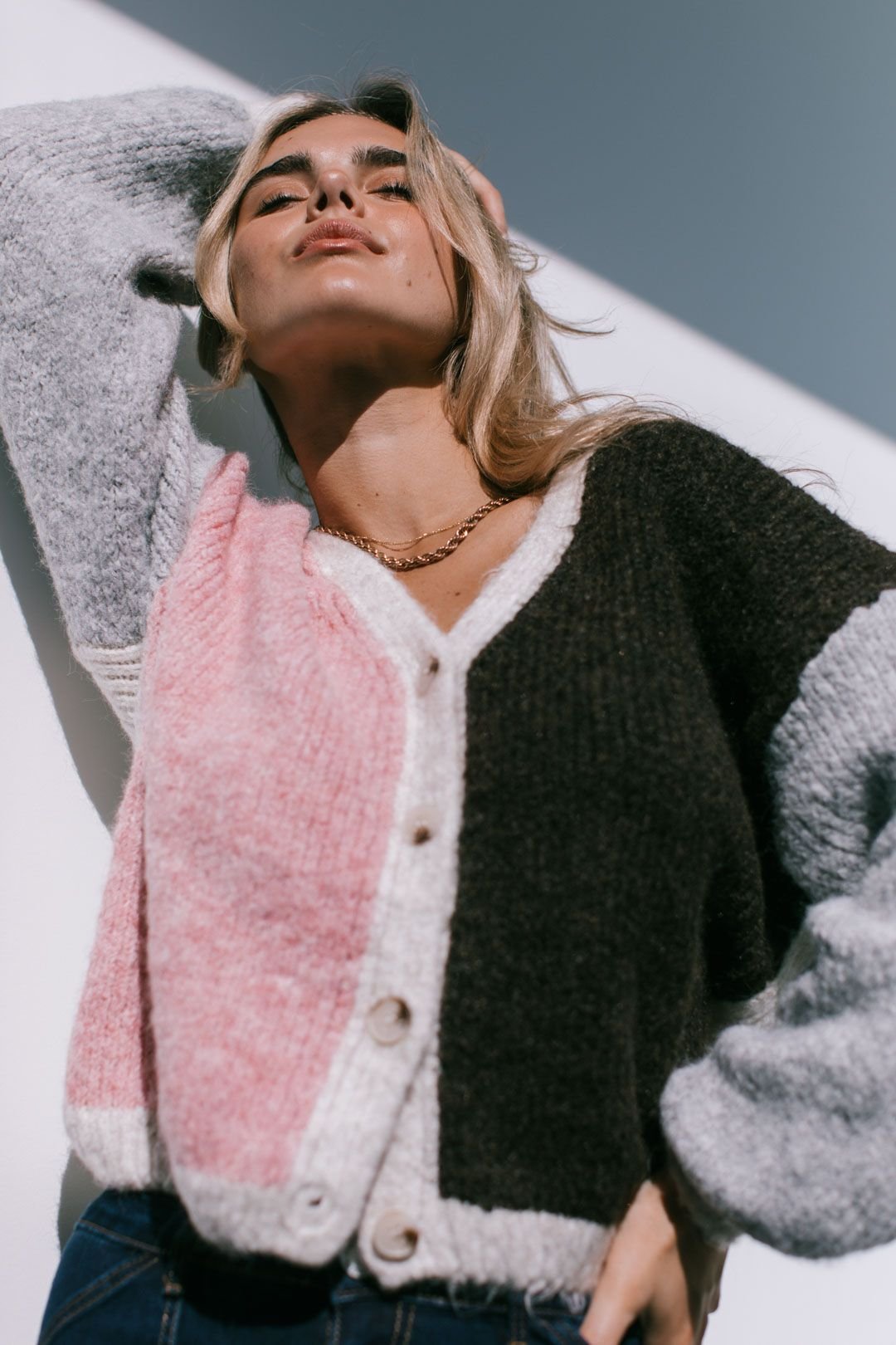 Kingsley Cardigan (Coffee/Pink) - Something For Me​​