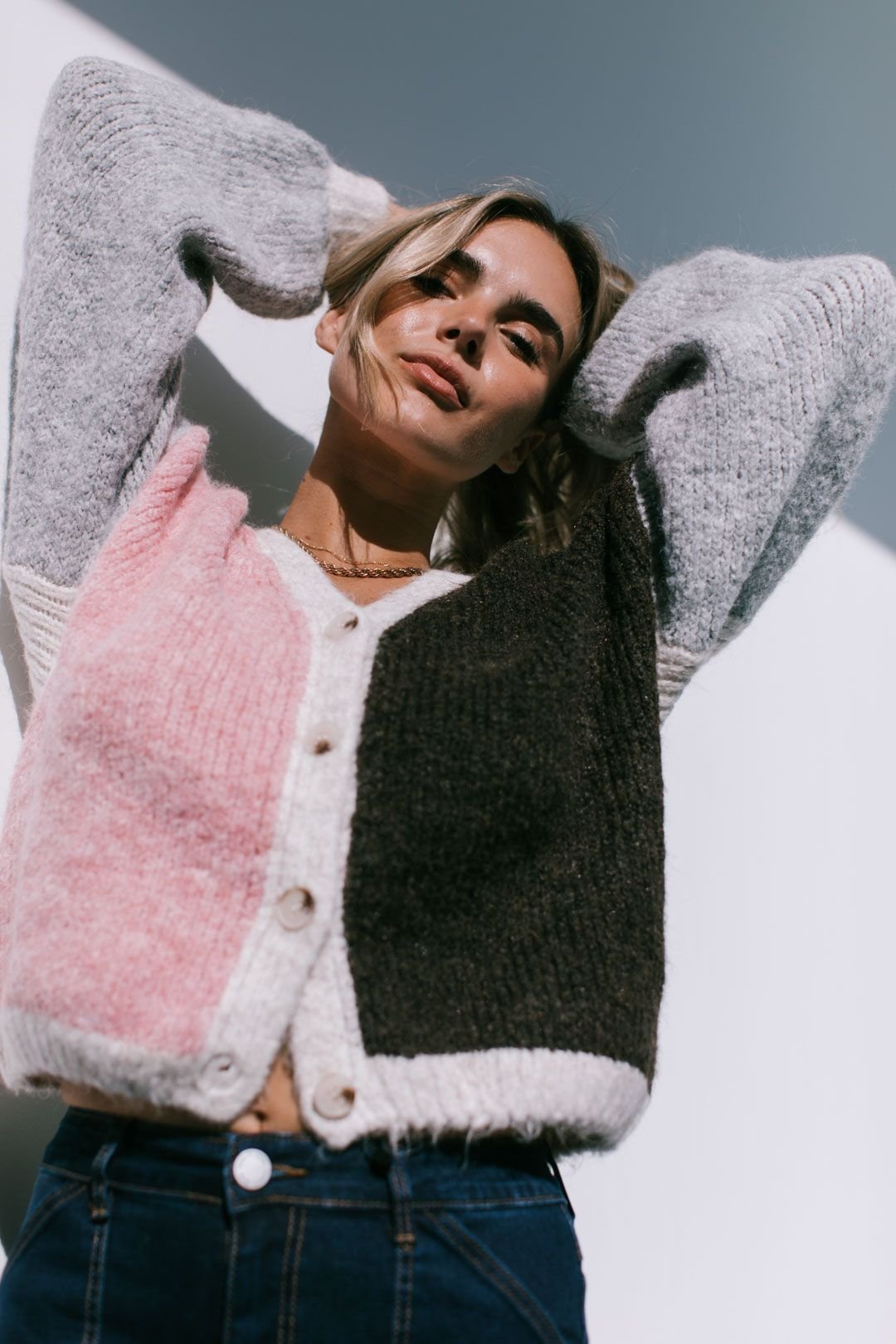 Kingsley Cardigan (Coffee/Pink) - Something For Me​​