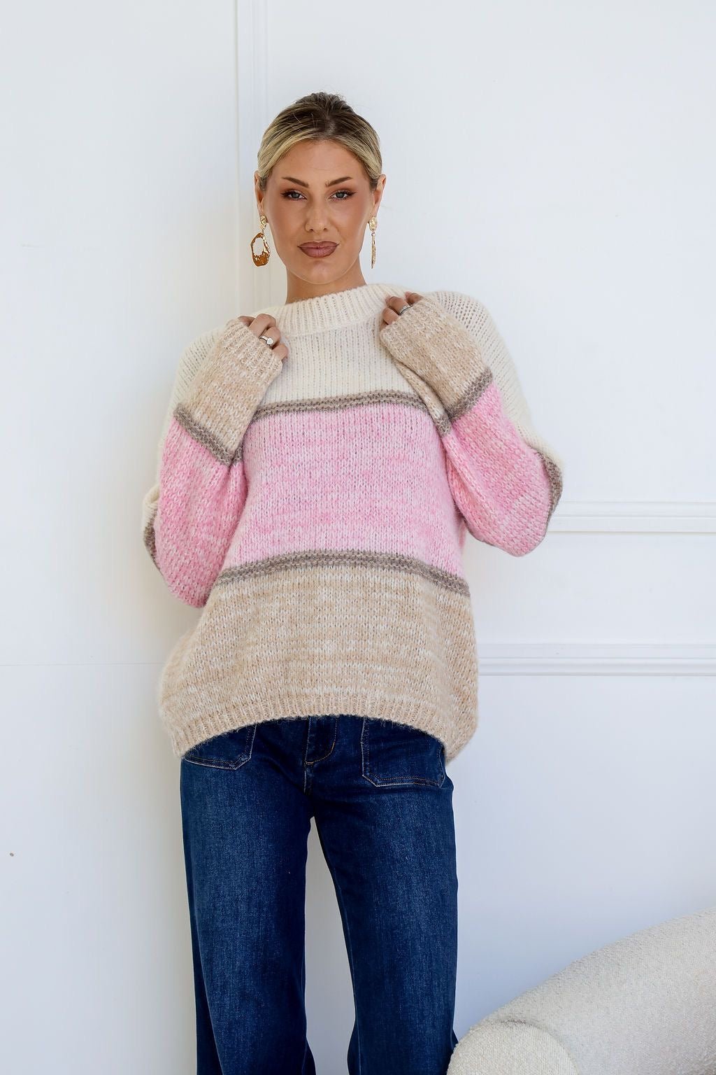 Lacey Jumper (Pink) - Something For Me​​