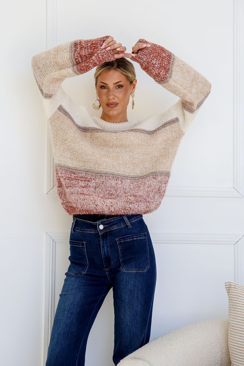 Lacey Jumper (Taupe) - Something For Me​​