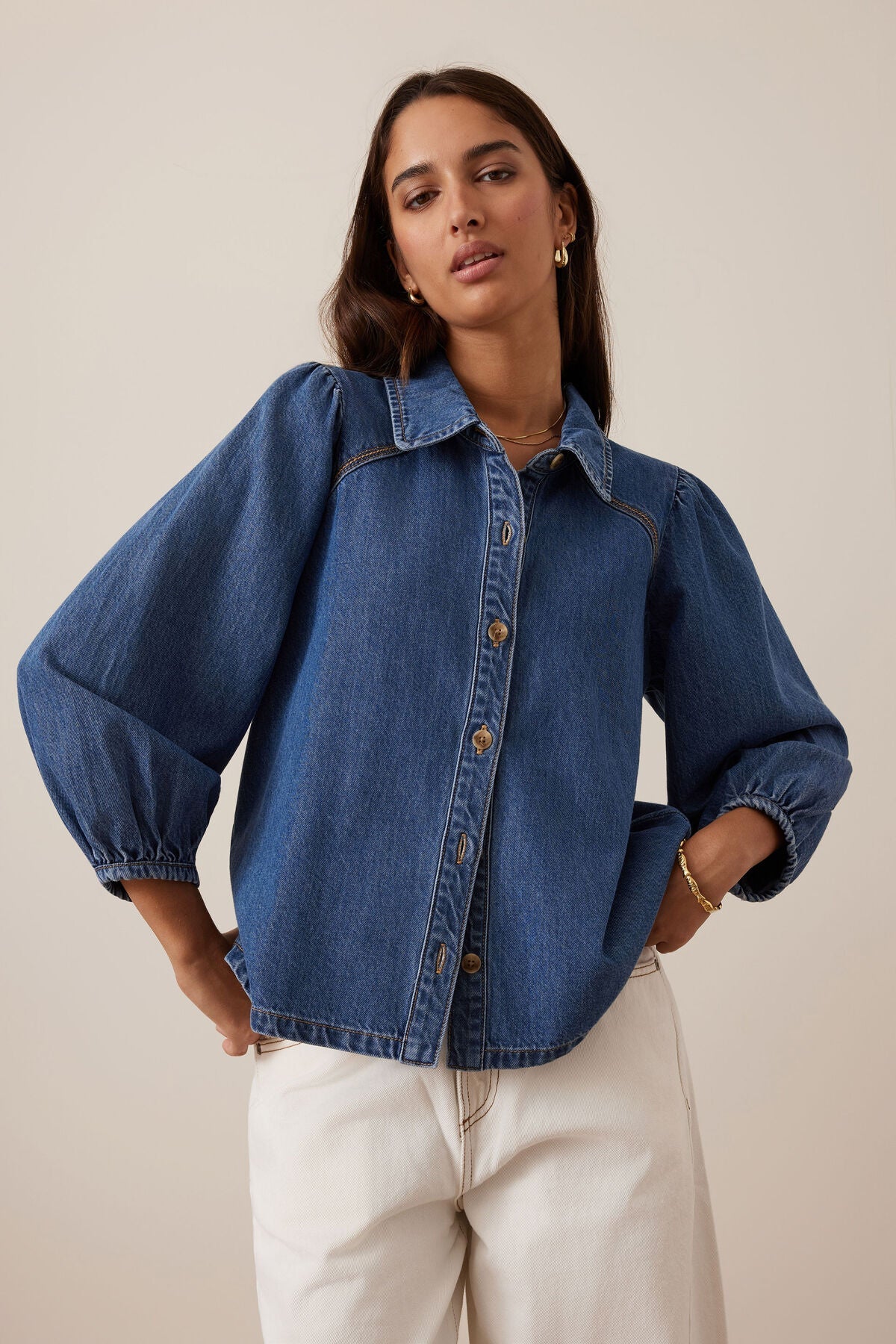 Lenny Shirt (Fresh Indigo) - Something For Me​​